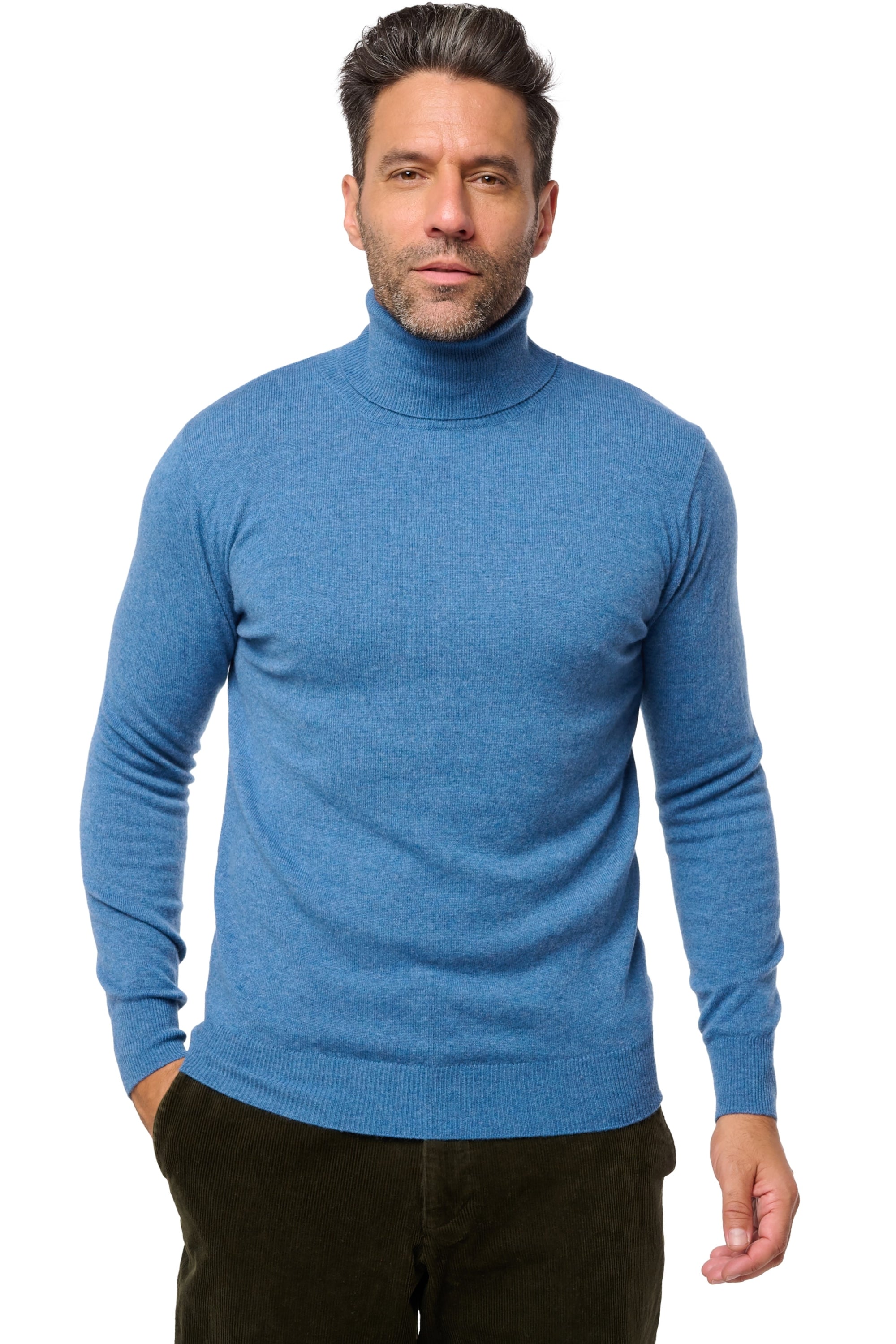 Tarry men's cashmere jumper - baltic - Mahogany