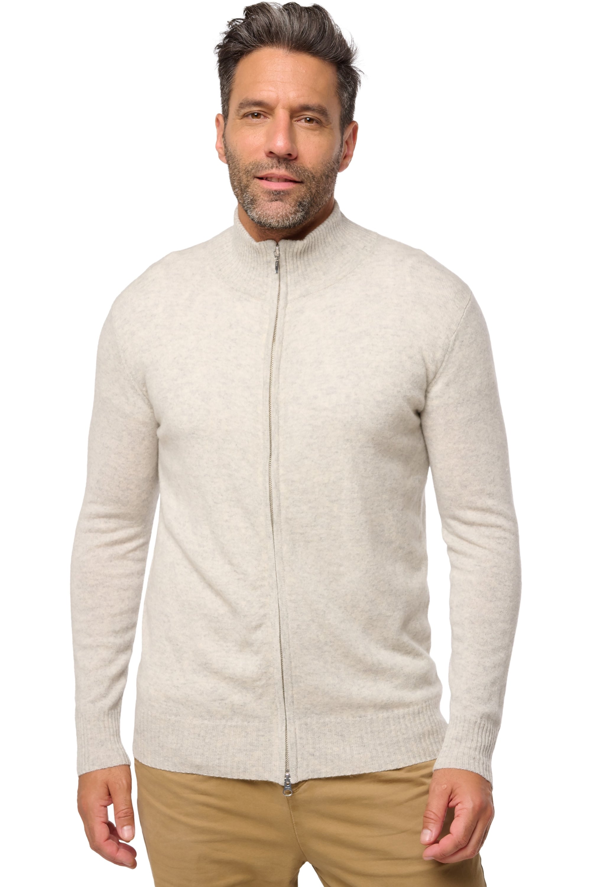 Thobias in men's cashmere - blizard - Mahogany