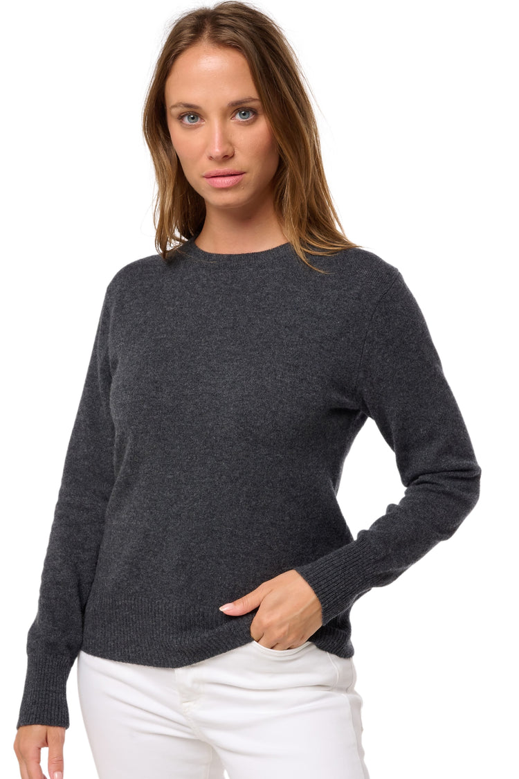Daria women's cashmere - anthracite marl - Mahogany