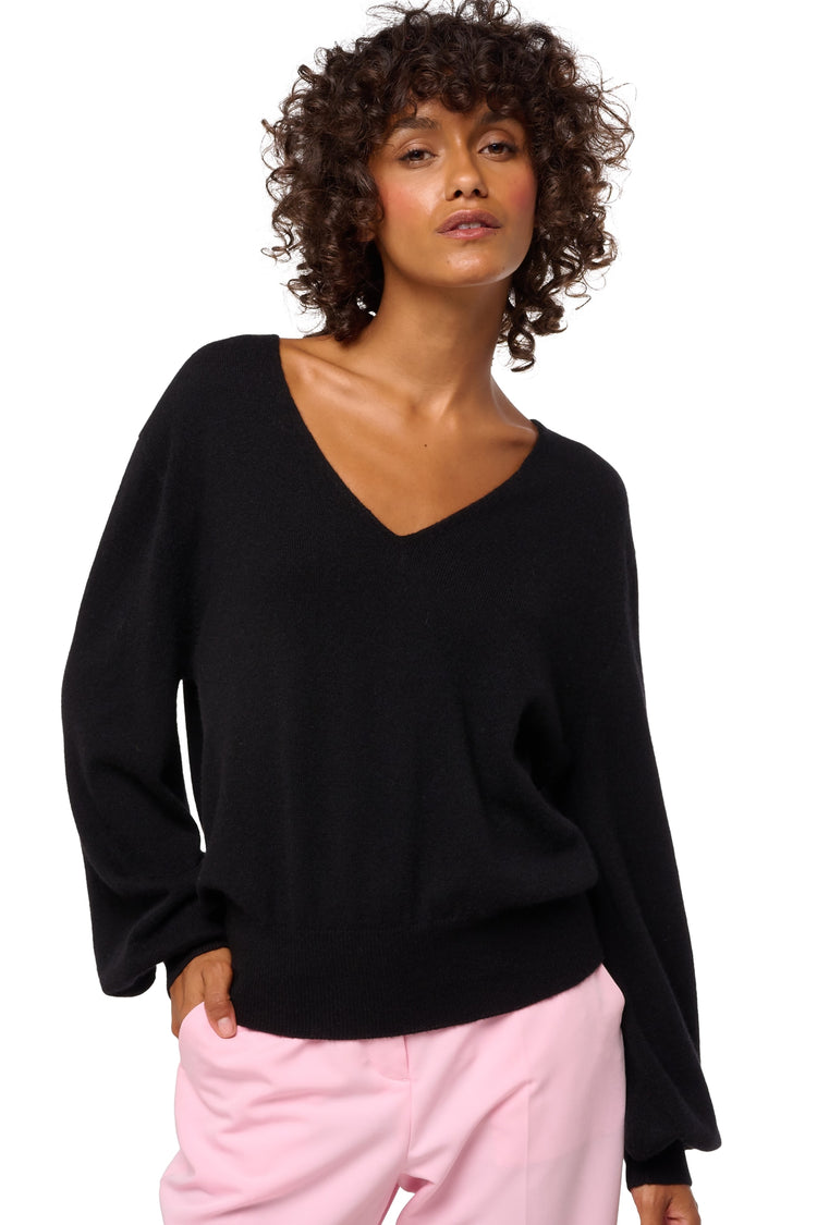 Deau women's cashmere - black - Mahogany