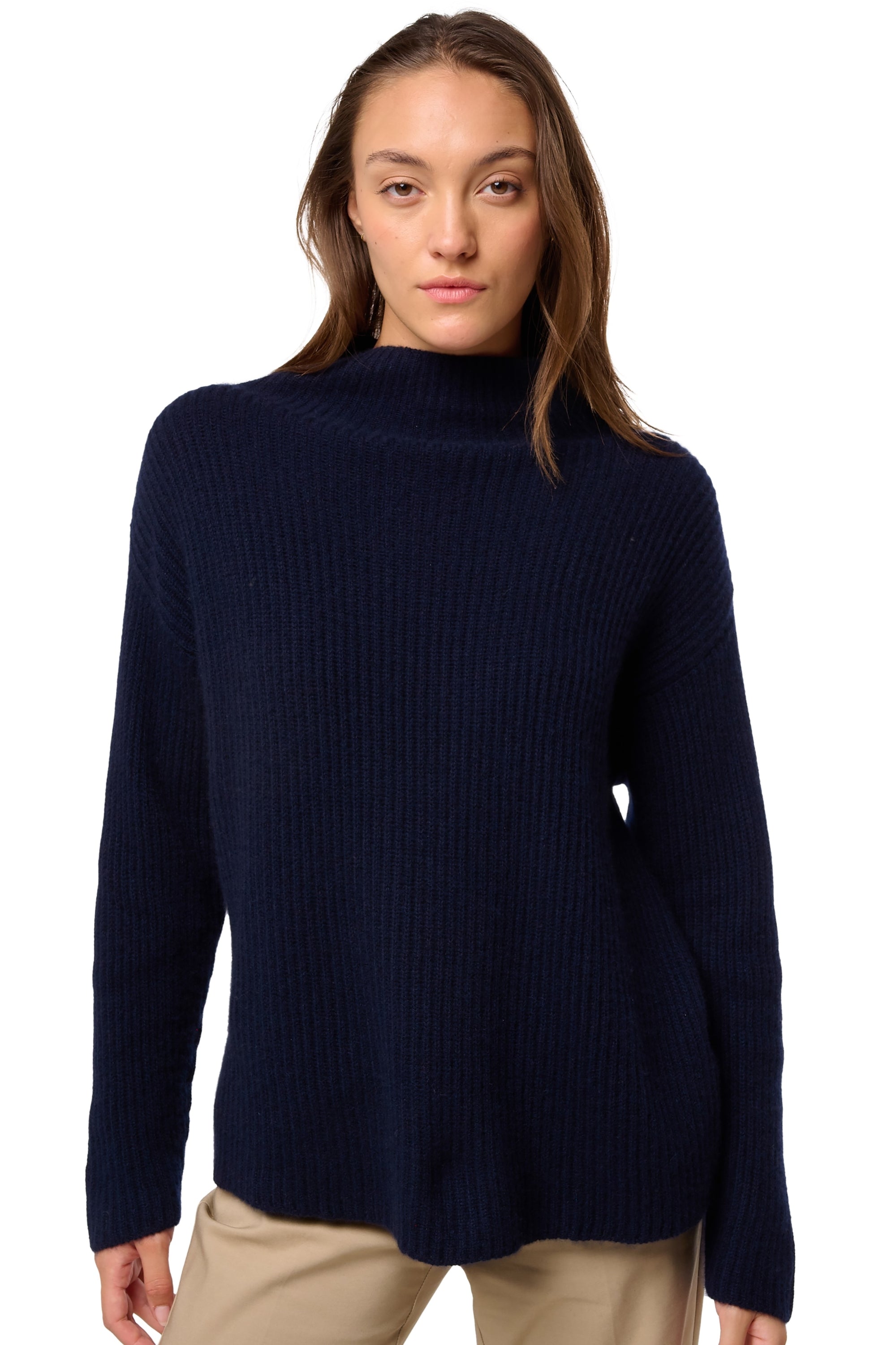 Denver in cashmere for women - dark navy - Mahogany