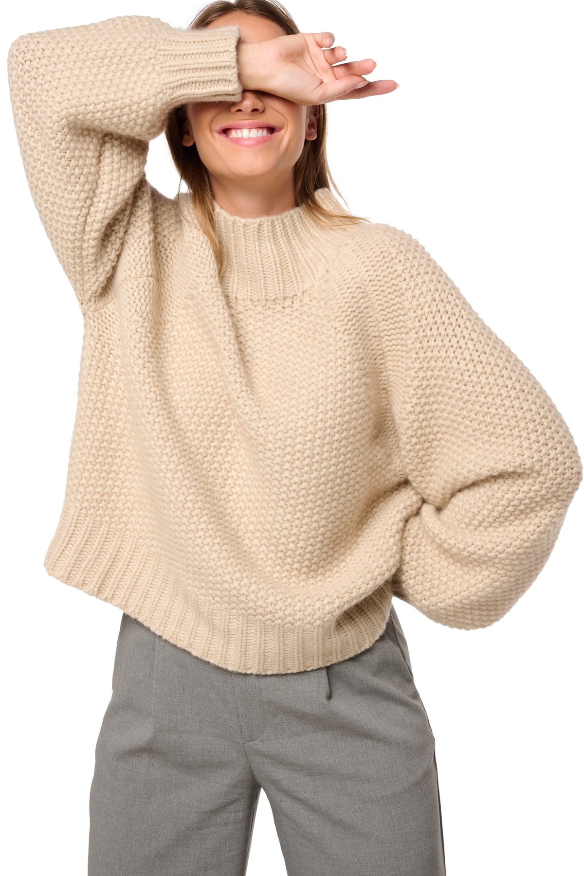 Deutz en cachemire femme - Vue 2 - natural winter dawn - Mahogany
