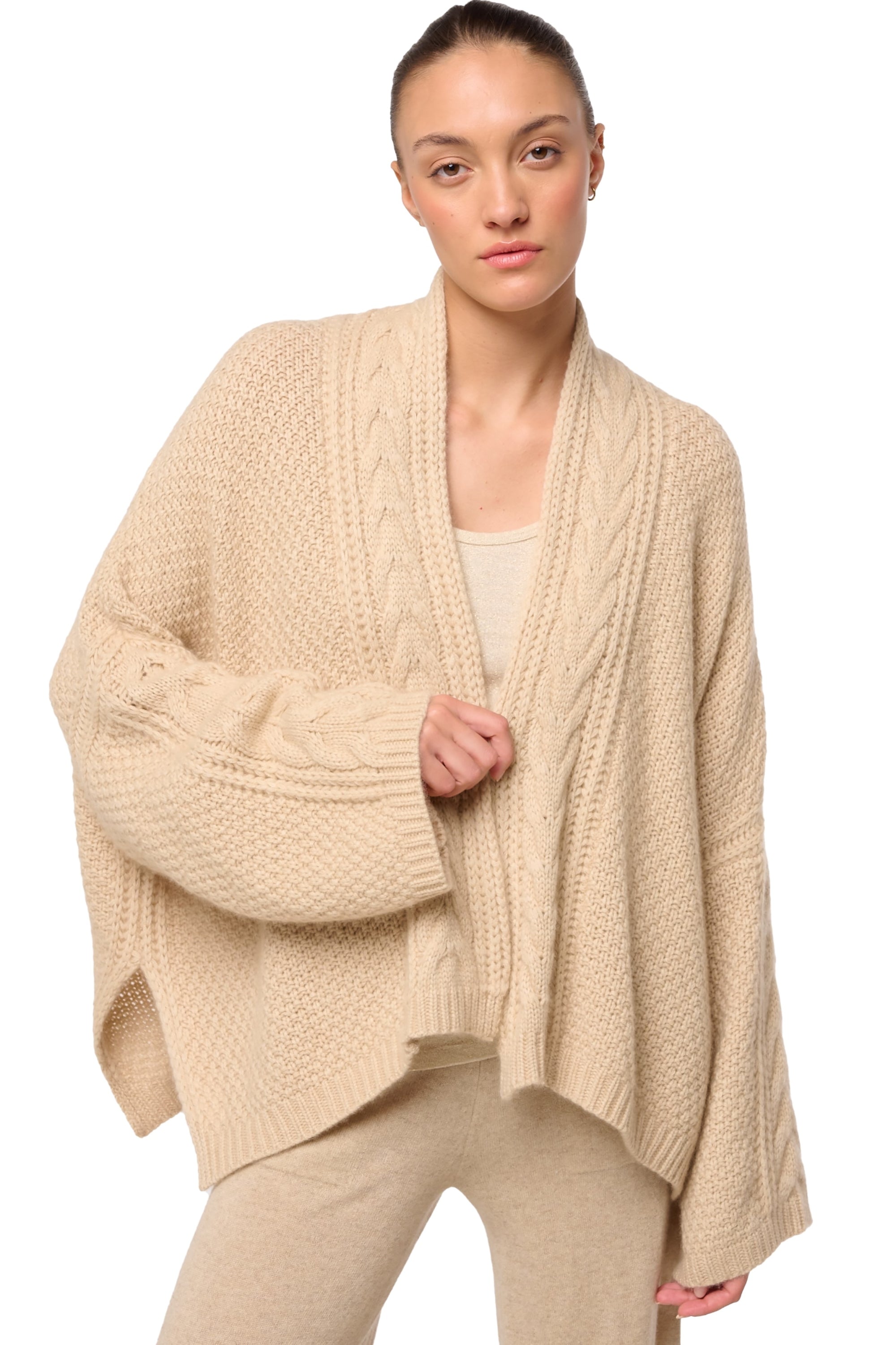Divine women's cashmere - natural beige - Mahogany