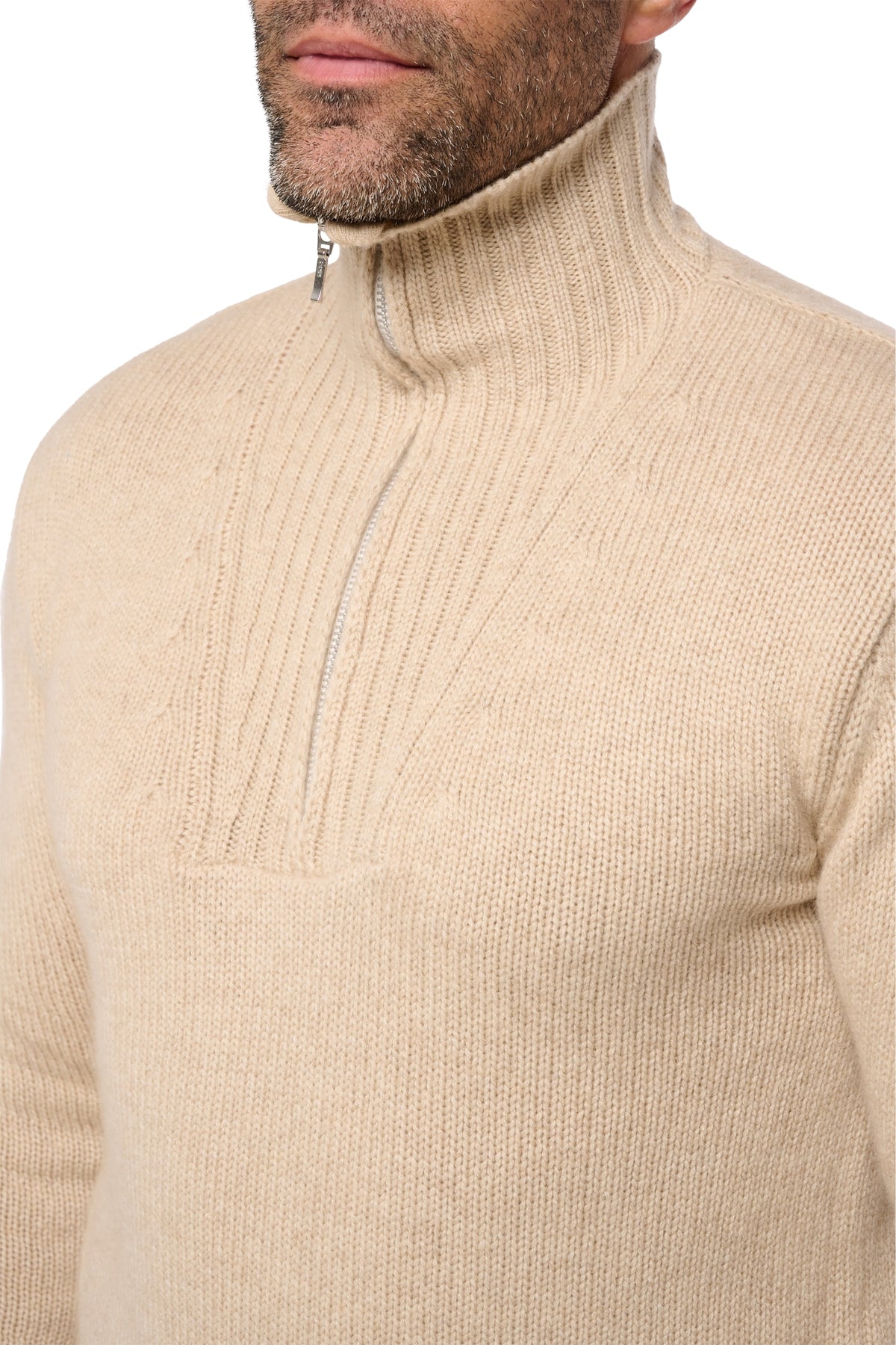 Darius en cachemire homme - Vue 2 - natural winter dawn - Mahogany