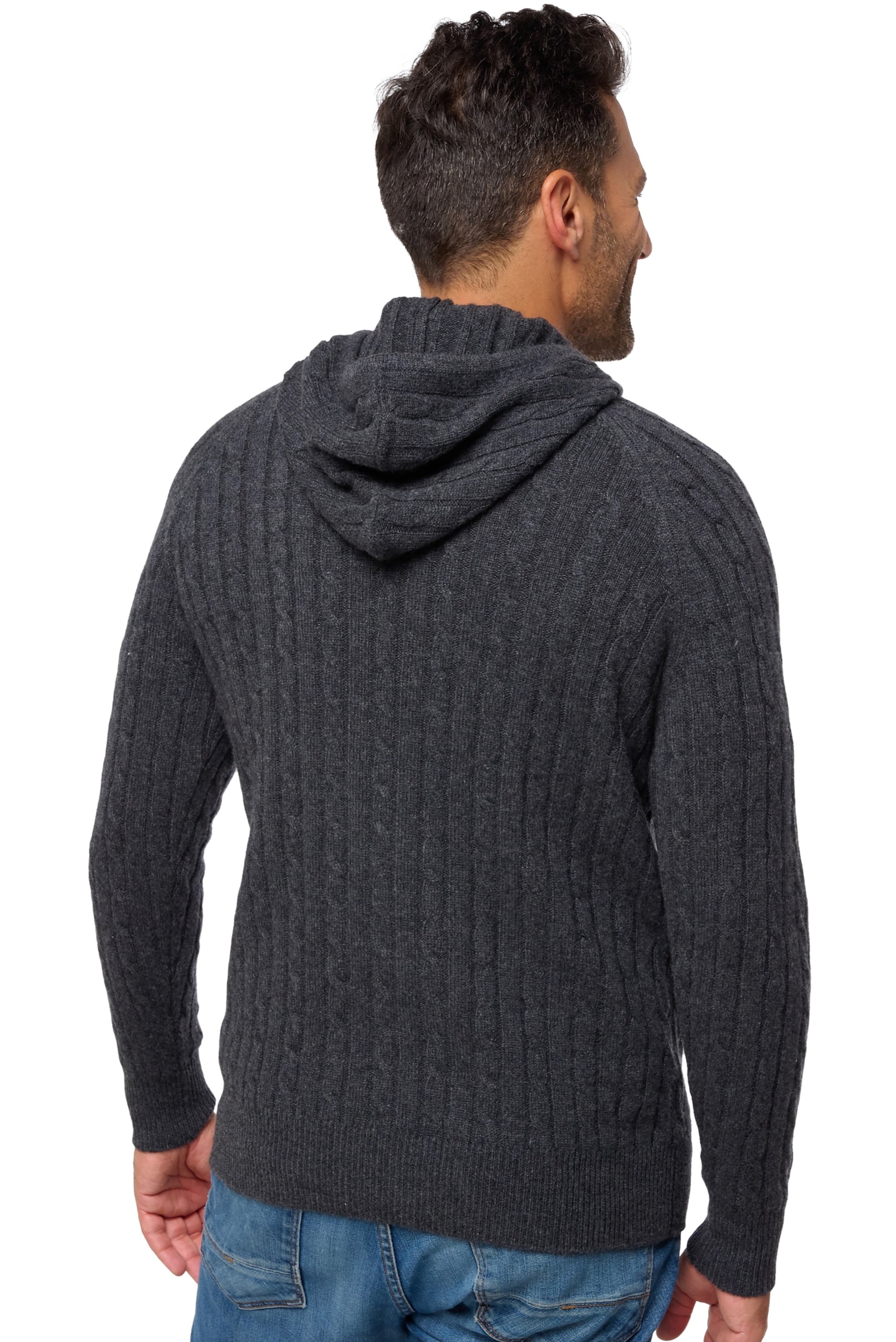 Detroit en cachemire homme - Vue 3 - anthracite chiné - Mahogany