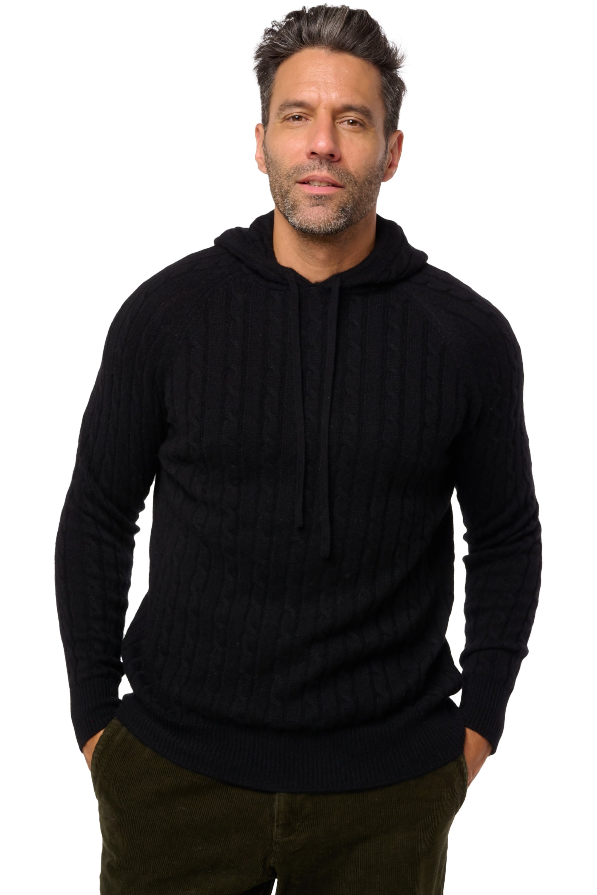Detroit in cashmere for men - black - Mahogany