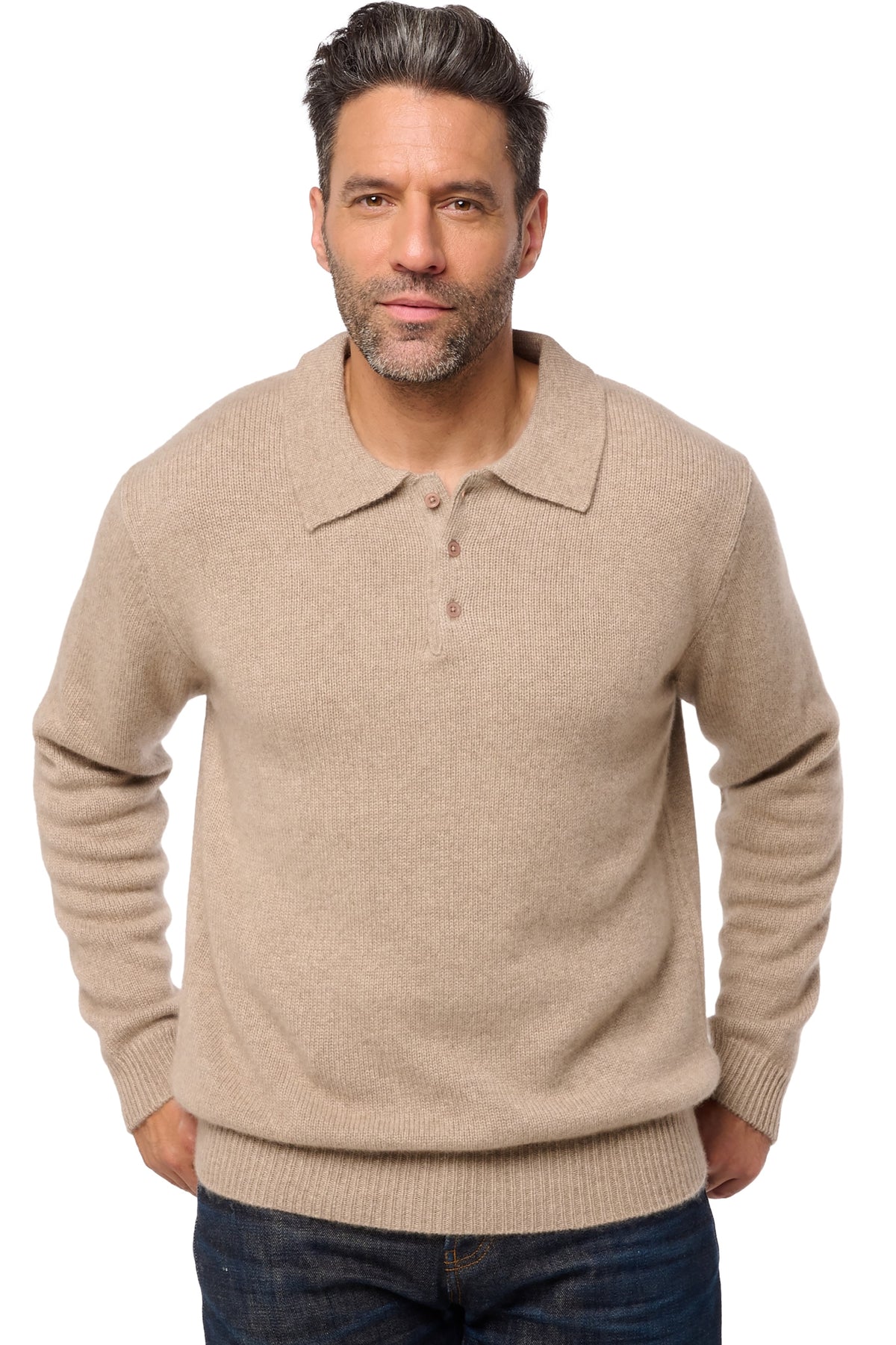 Drome en cachemire homme - Vue 1 - natural brown - Mahogany