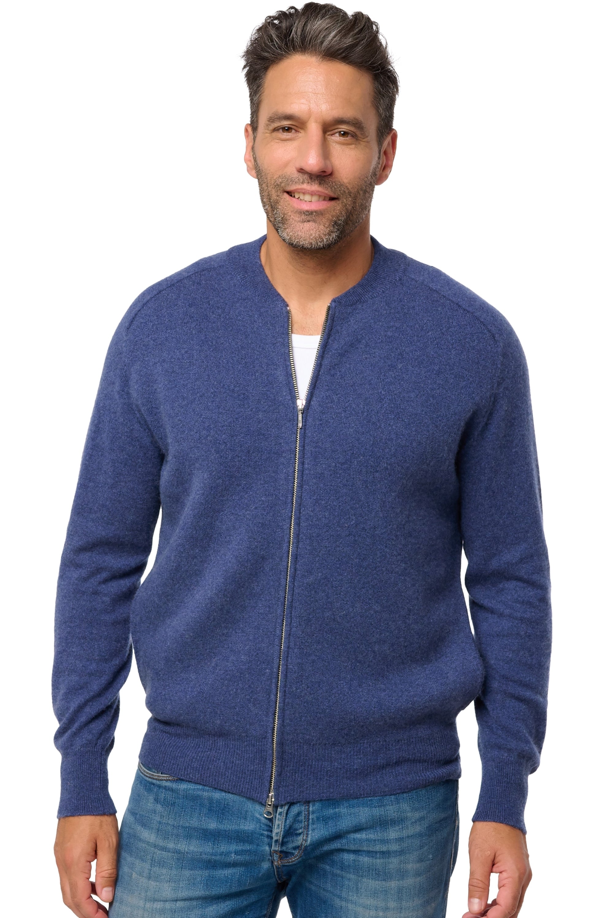 Dwaren cashmere men's jumper - indigo - Mahogany