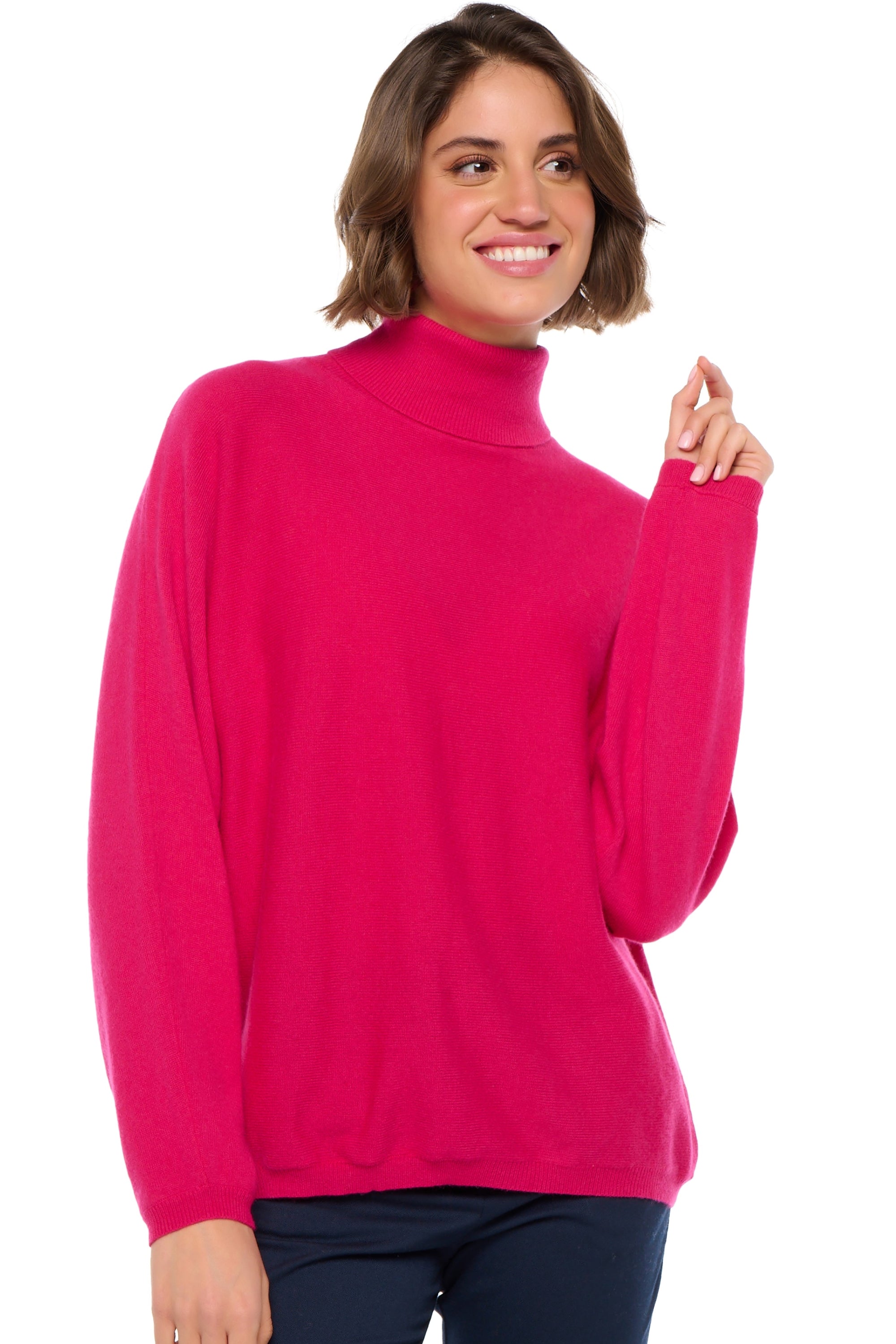 Amarillo women's cashmere jumper - lipstick - Mahogany