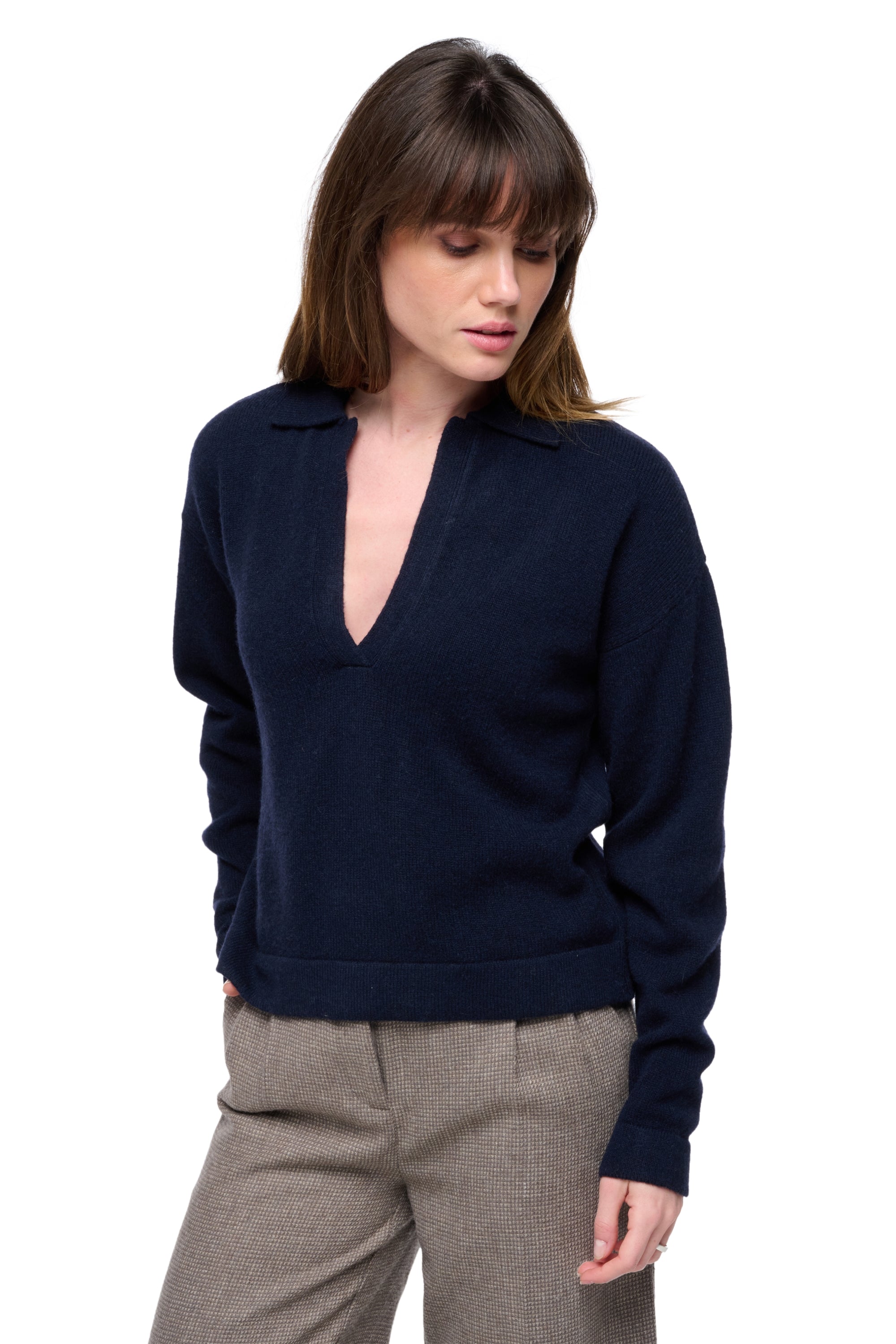 Serbia in yak for women - midnight blue - Mahogany