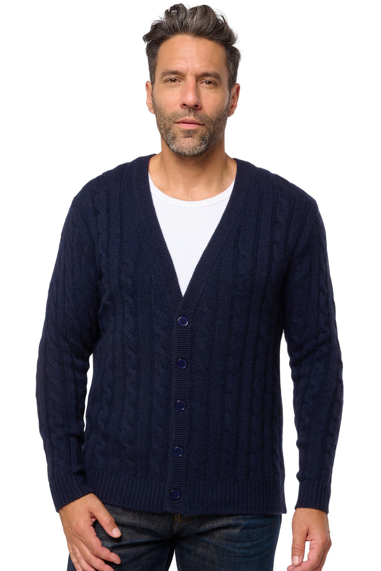 Dixon in cashmere for men - dark navy - Mahogany