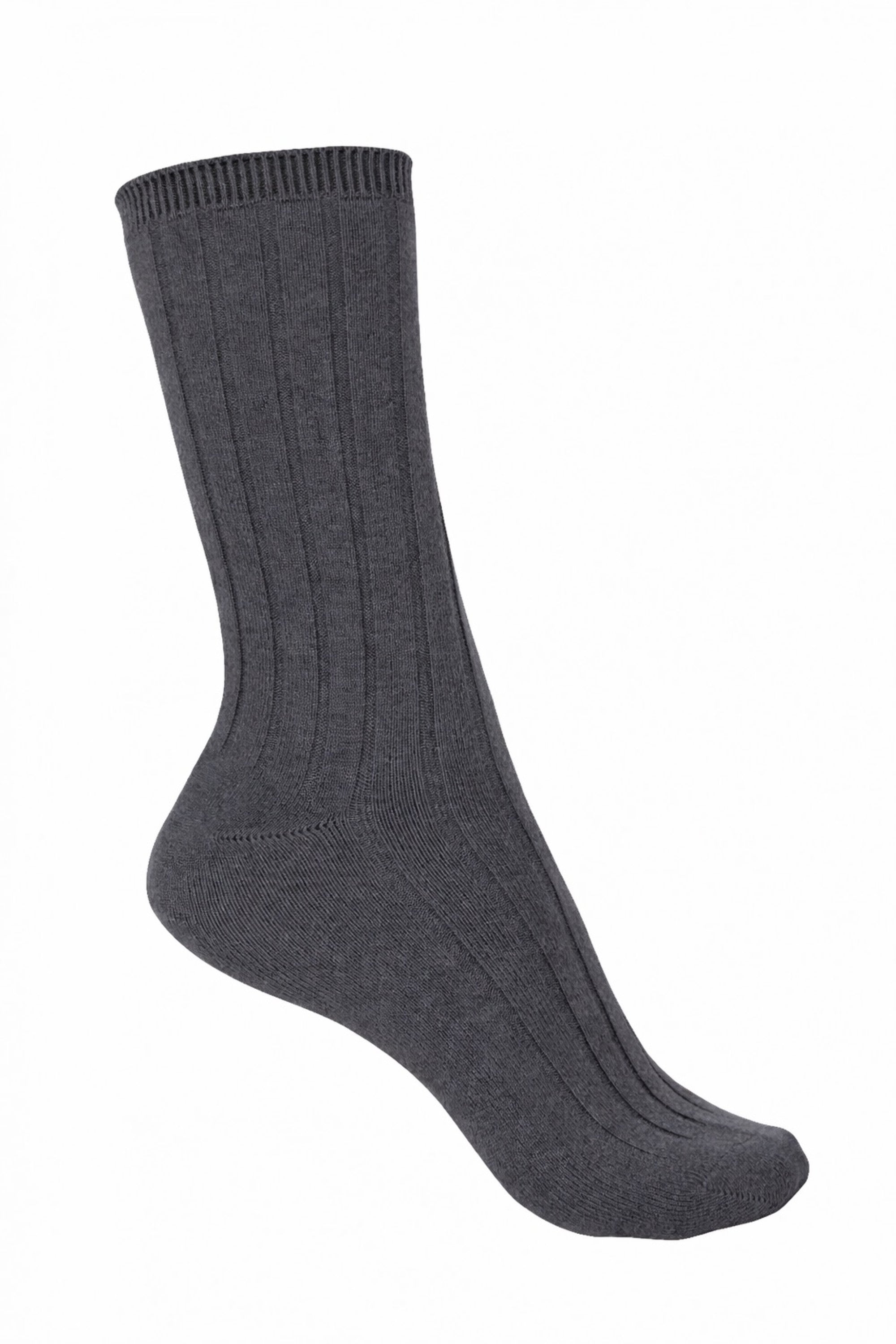 Cashmere & elastane socks, 88% Cashmere / 12% Elastane, women's, standard / 2 and 4 ply, ribbed, Mahogany
