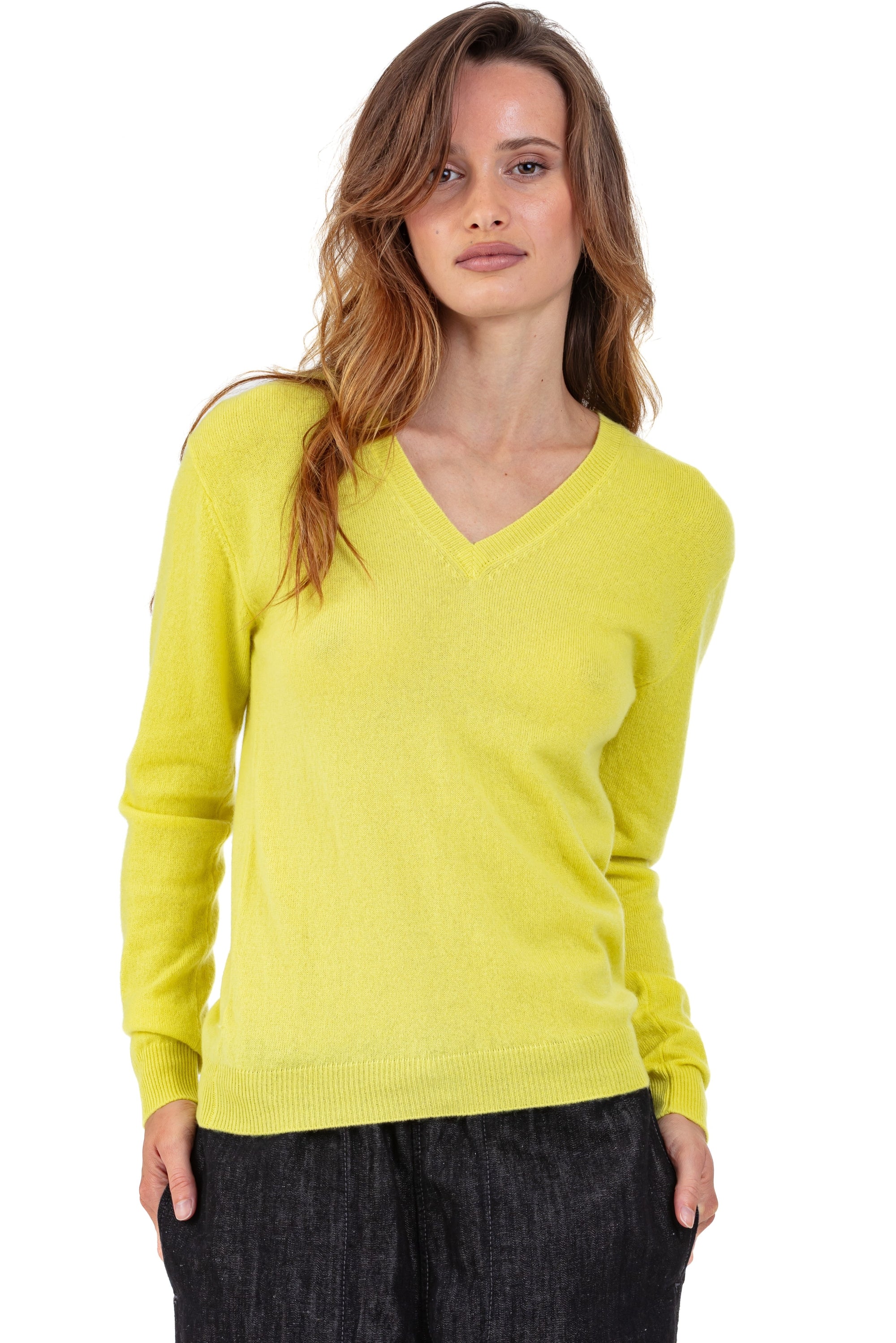 Tessa women's cashmere - maize - Mahogany