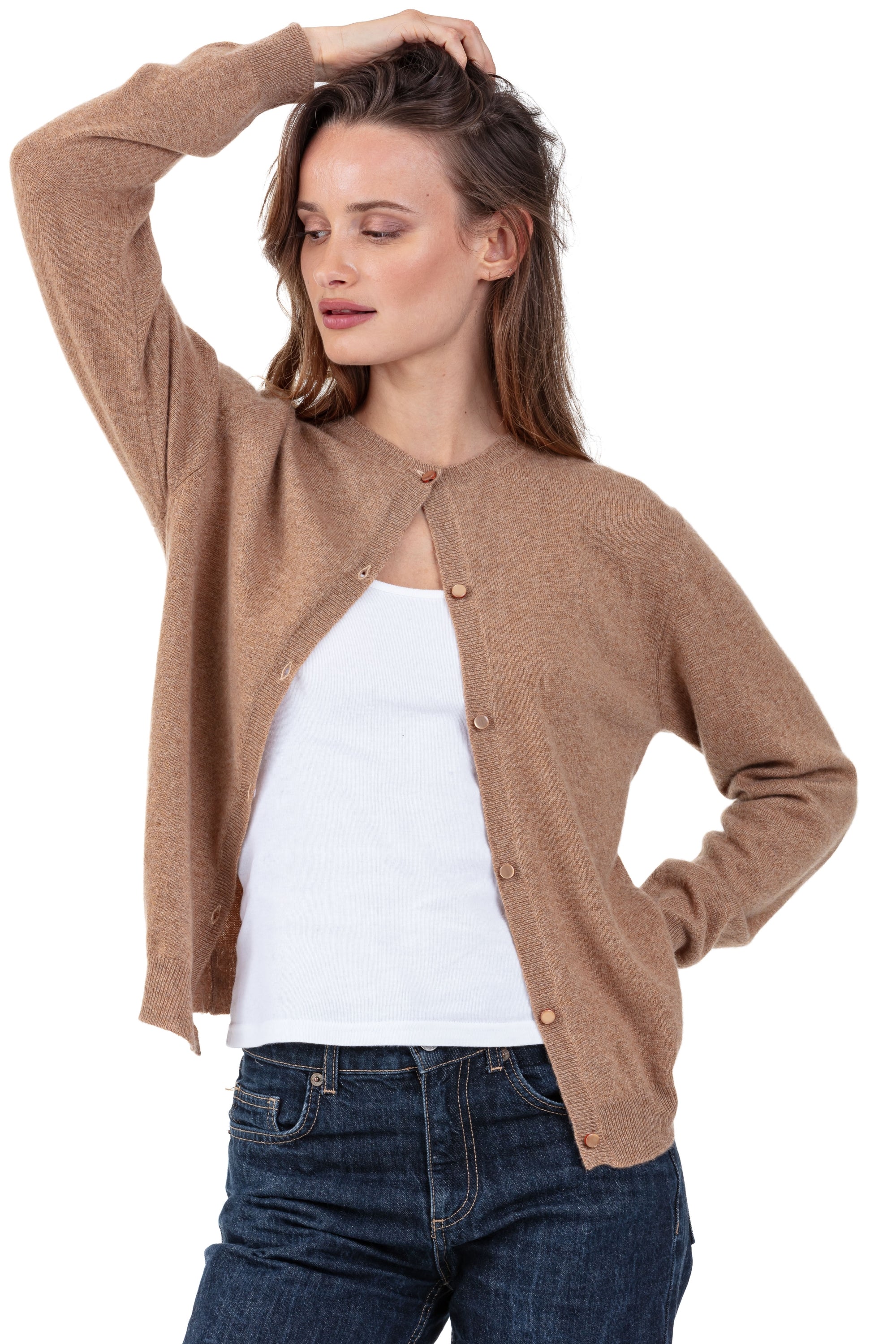 Tyra women's cashmere - camel - Mahogany