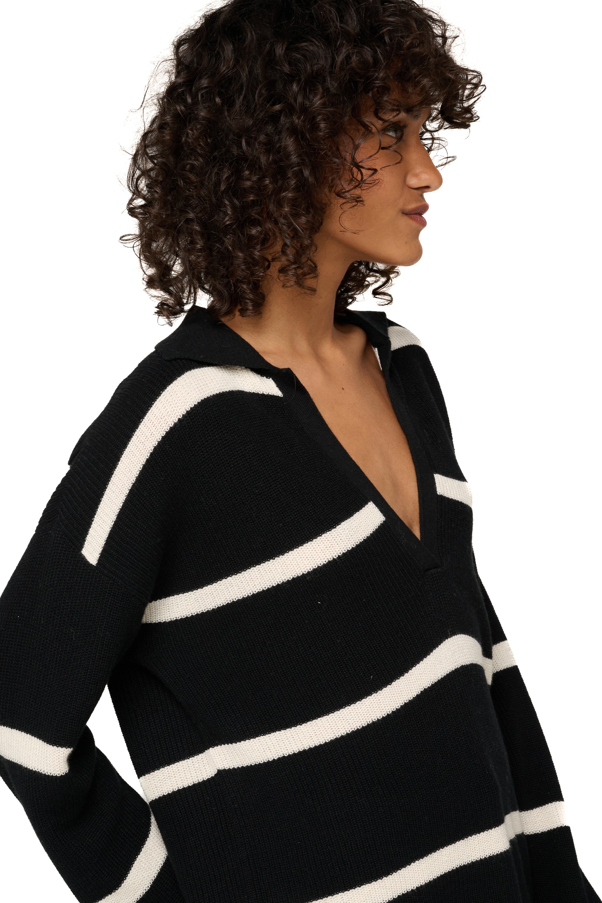 Rhea en cachemire et coton femme - Vue 1 - black / ivory - Mahogany