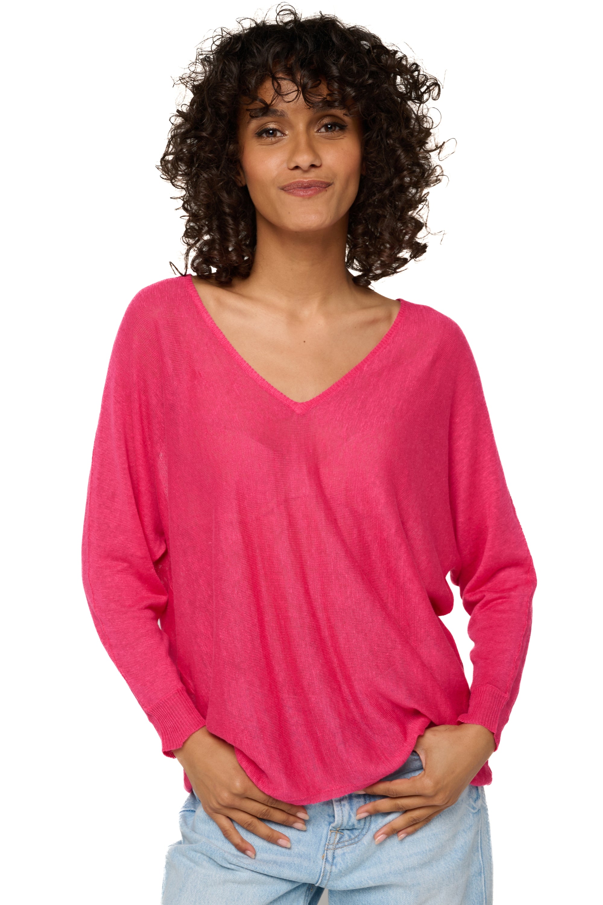 Ruby linen women's top - crush - Mahogany