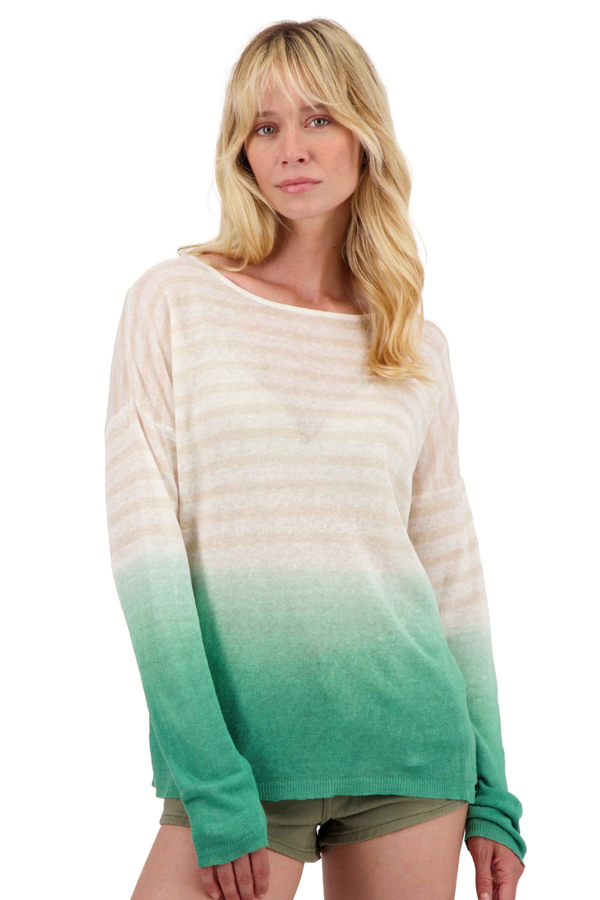 Linen jumper, 100% Linen, women, boat neck, straight cut, long sleeves, fine knit, Mahogany