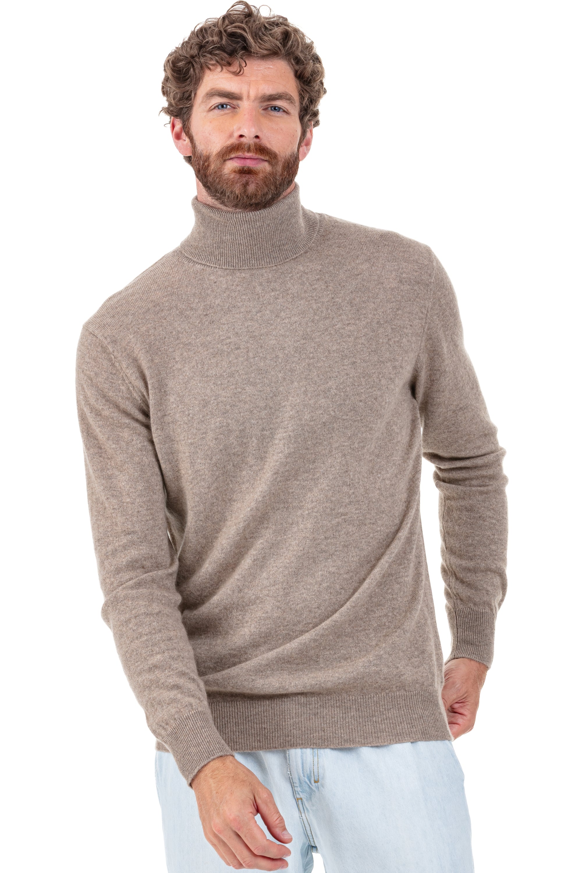 Tarry men's cashmere jumper - natural brown - Mahogany