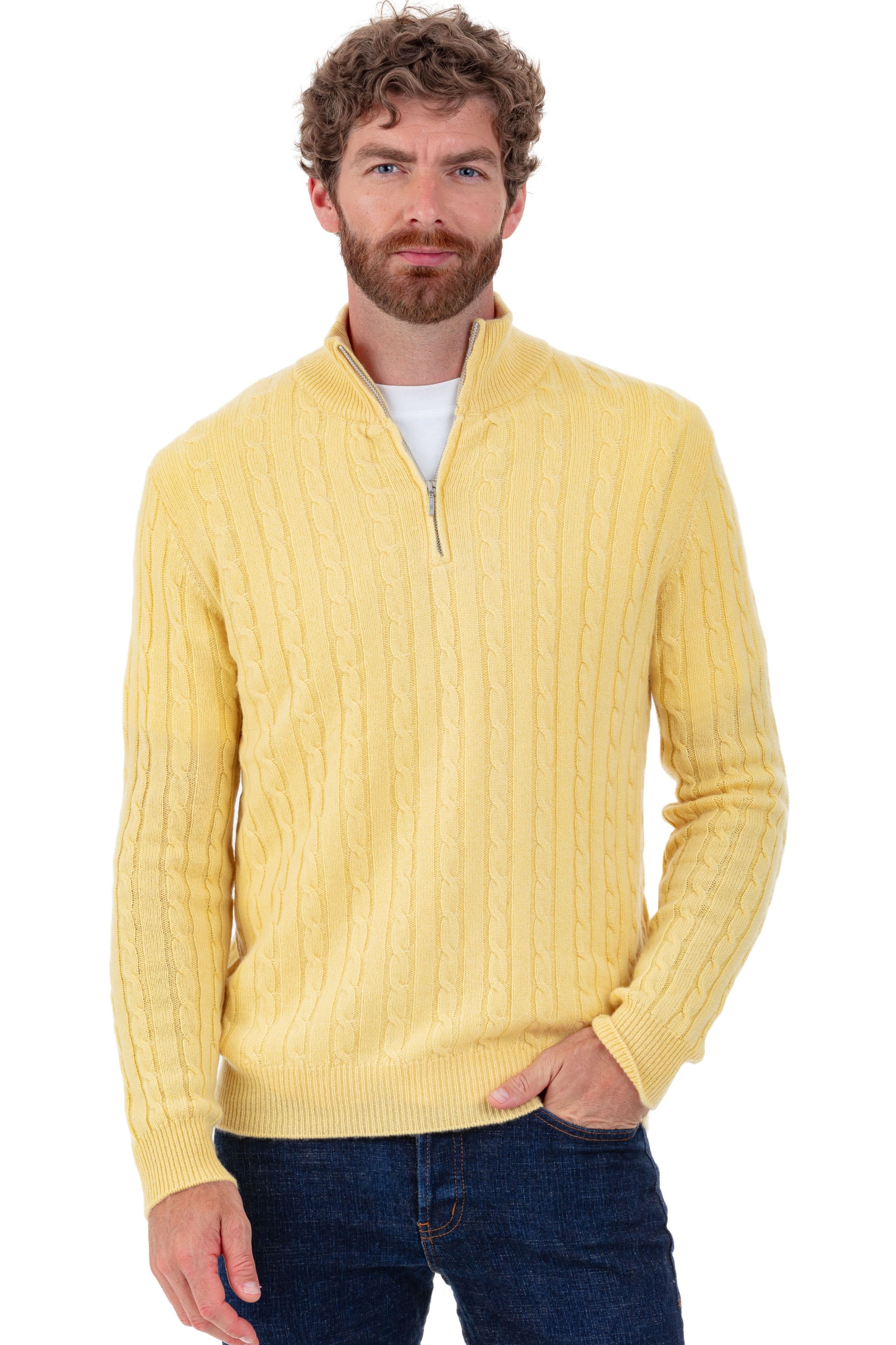 Taurus in cashmere for men - pina colada - Mahogany