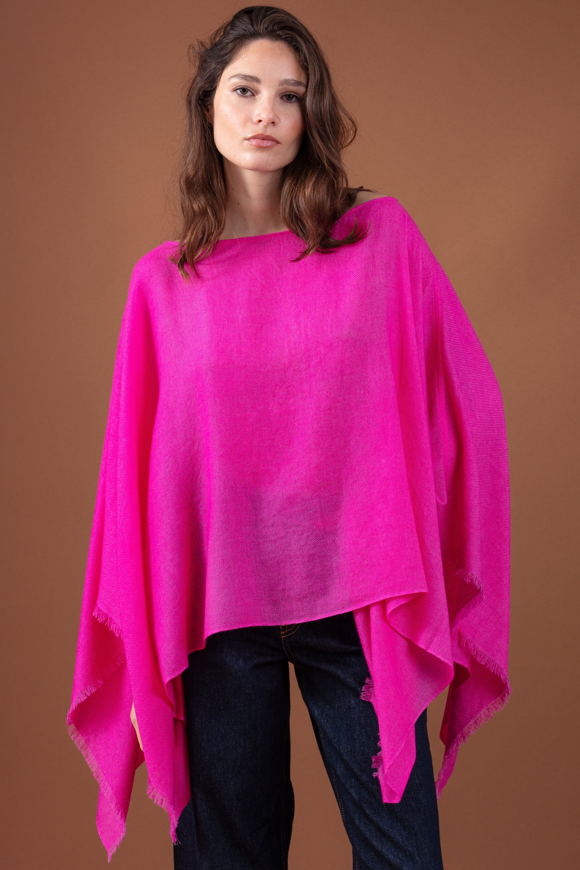 Tokyo in cashmere for women - chateau rose - Mahogany