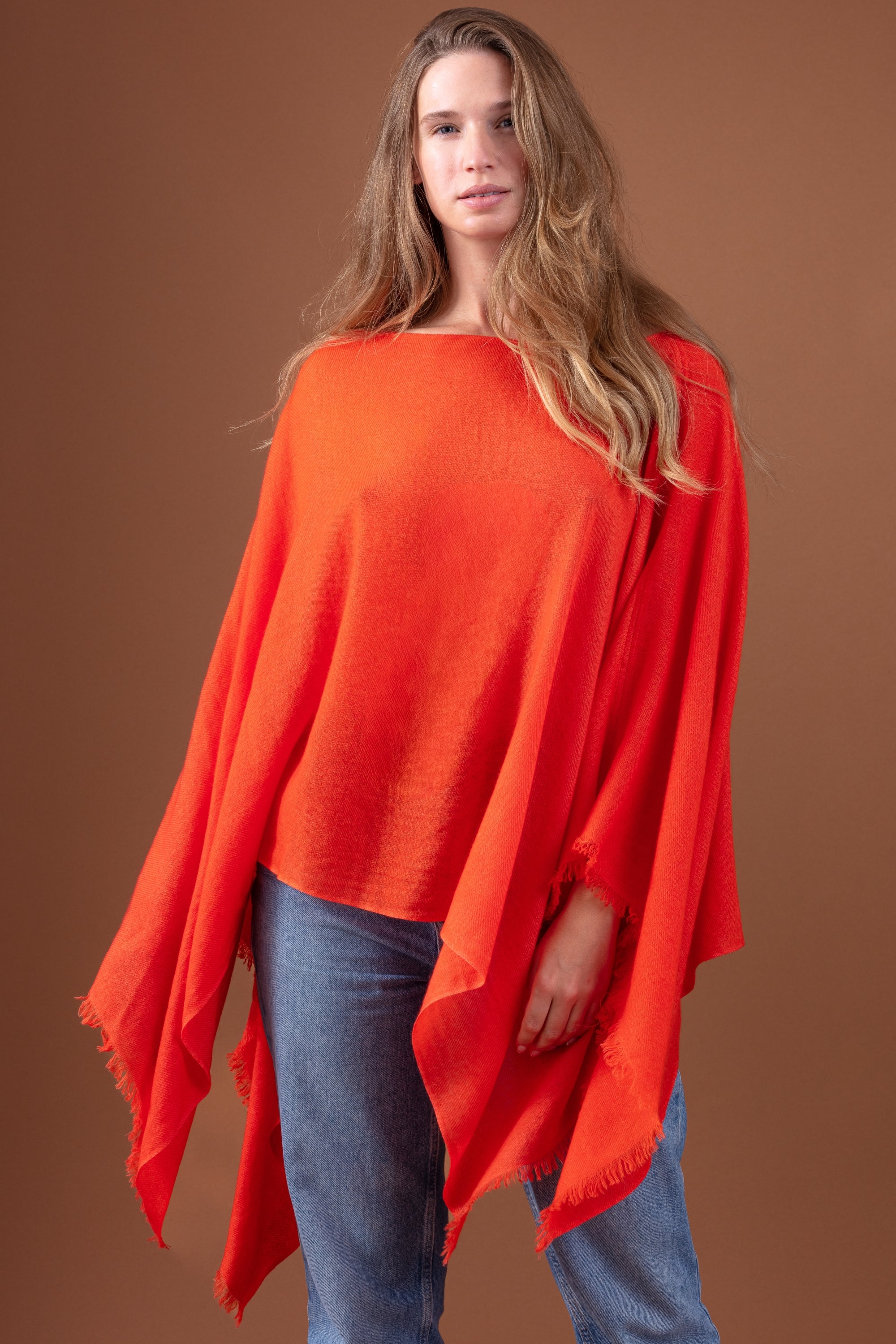 Tokyo in cashmere for women - orange - Mahogany