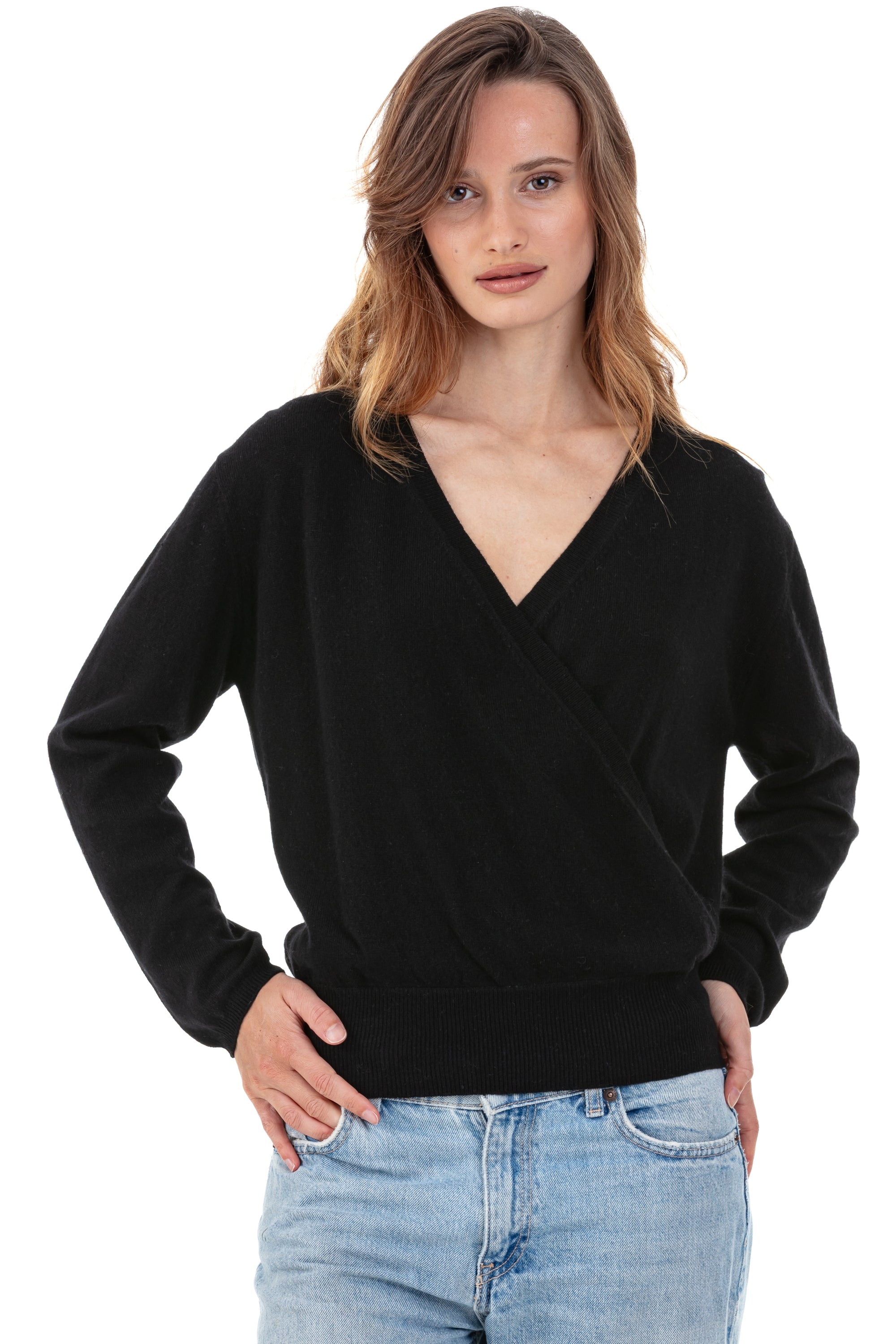 Paula women's cashmere jumper - black - Mahogany