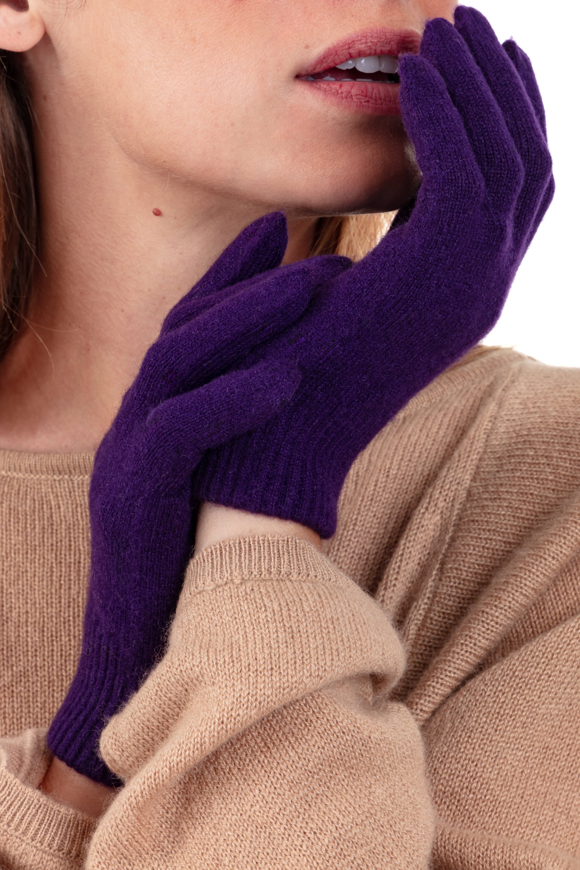 Pewpew cashmere & elastane women's jumper - deep purple - Mahogany