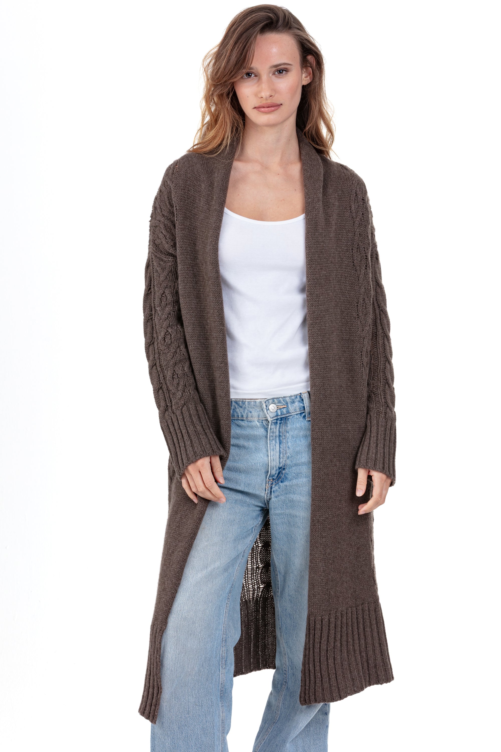 Philosophy women's cashmere jumper - marl brown - Mahogany