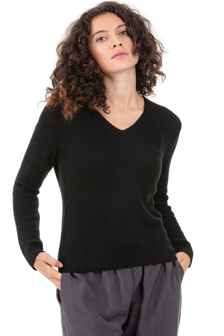 Piana women's cashmere - black - Mahogany