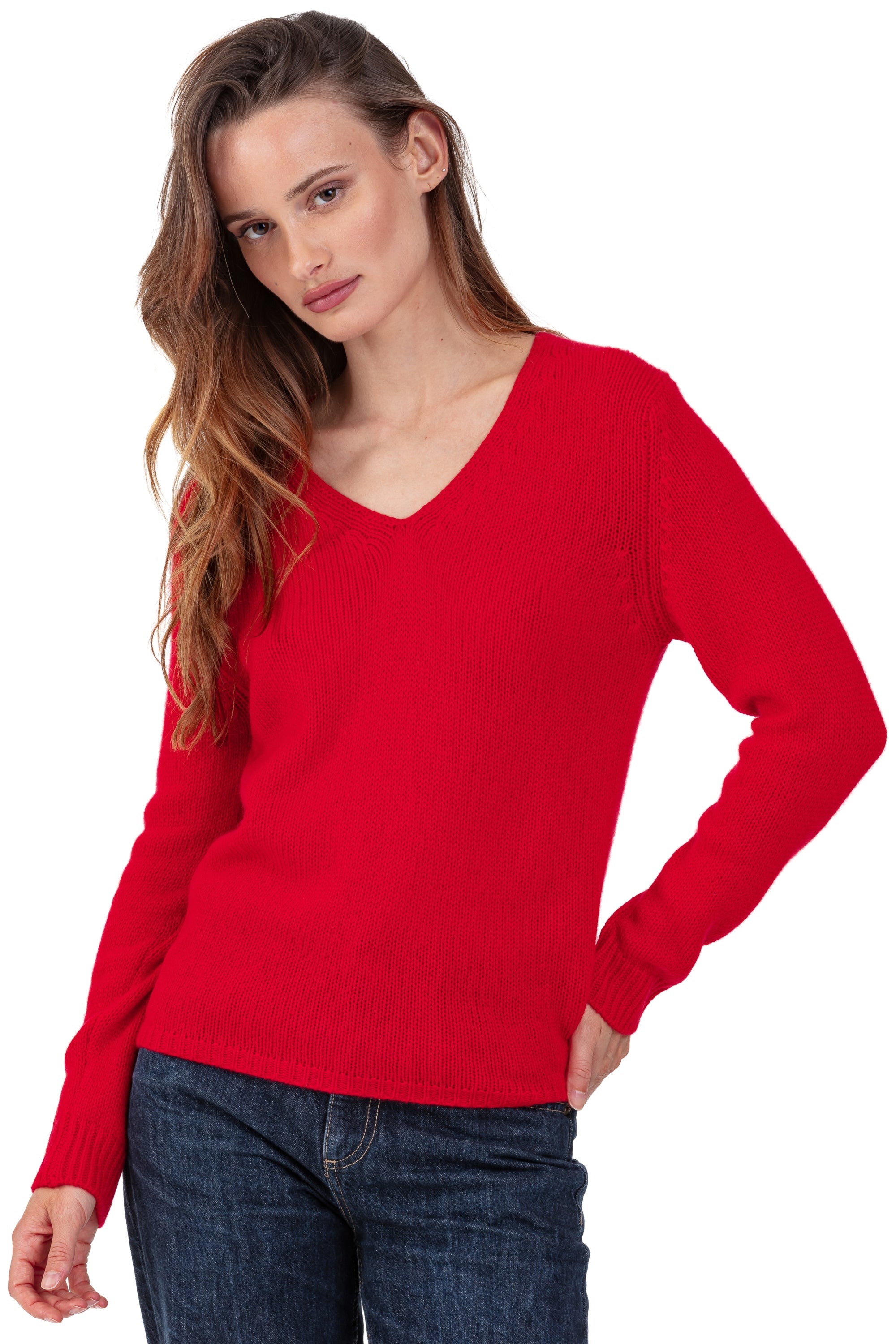 Piana women's cashmere - red - Mahogany