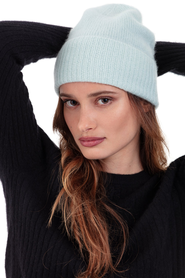Cocoon cashmere mixed pilou - aqua - Mahogany
