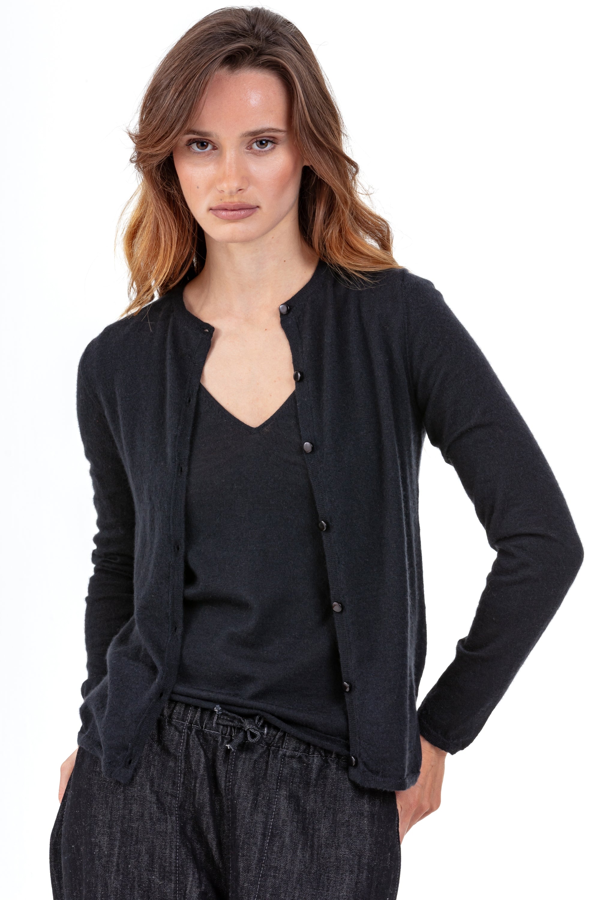 Pise in cashmere down for women - black - Mahogany