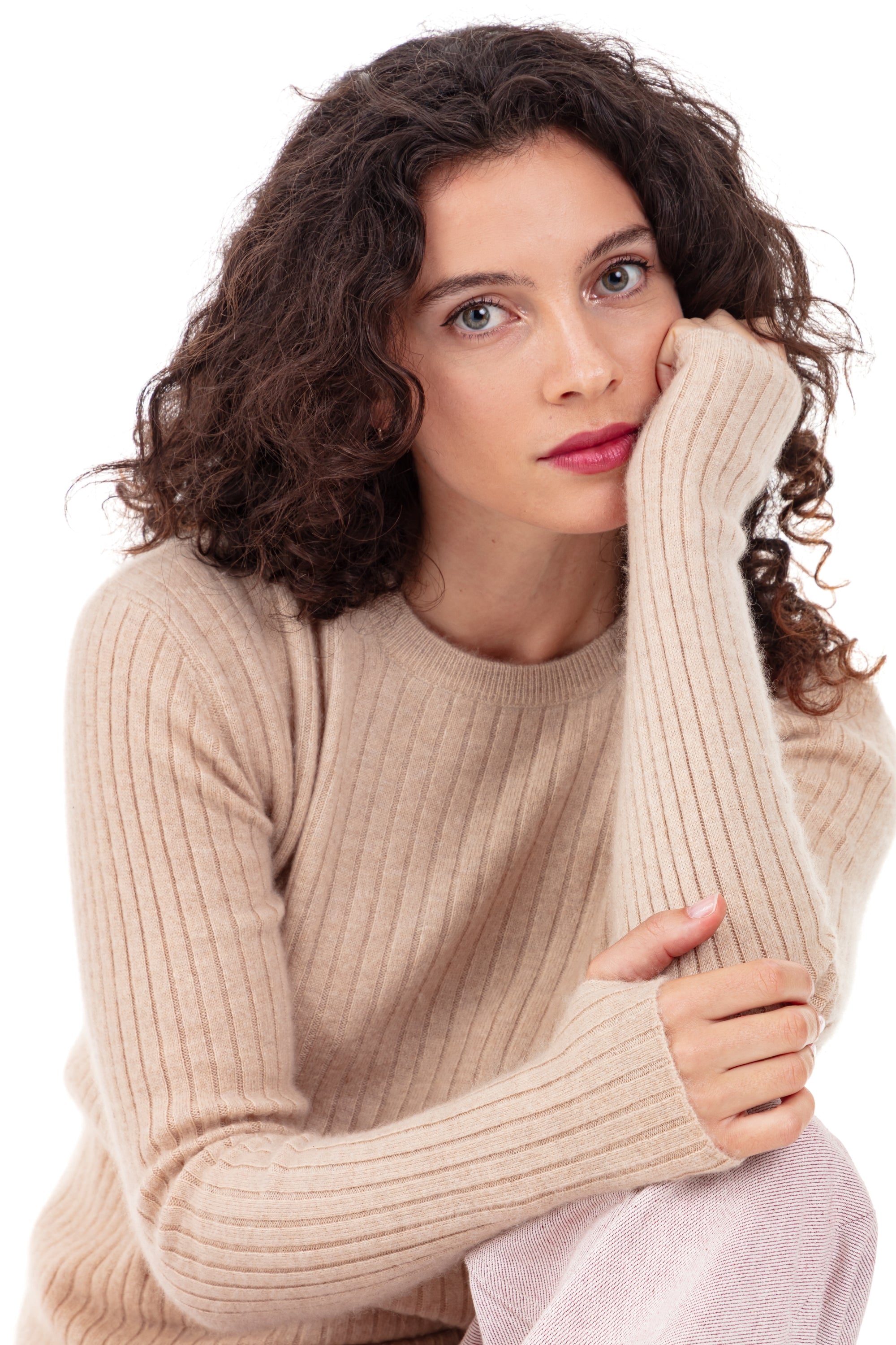 Princess cocoon cashmere women's - beige - Mahogany