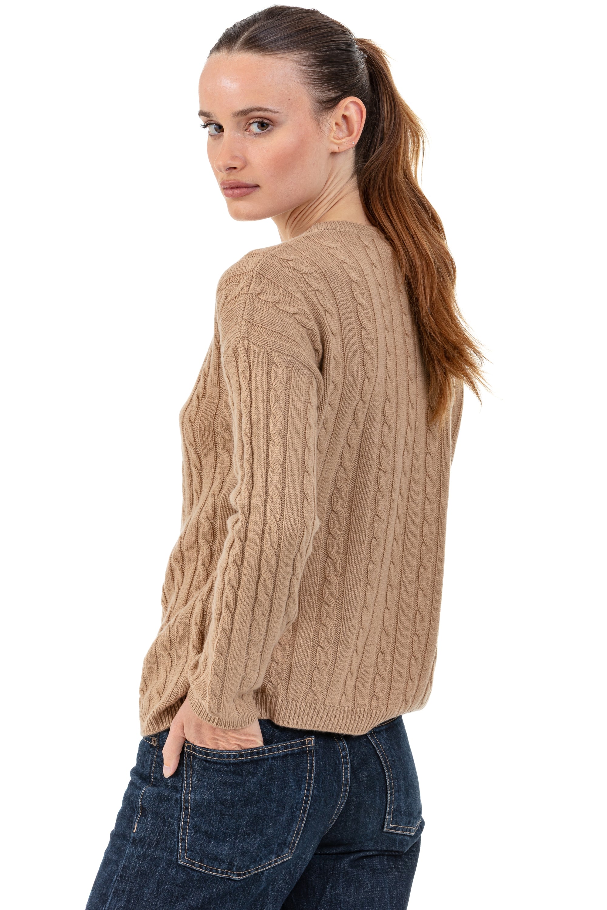 Pyla en cachemire femme - Vue 1 - camel - Mahogany