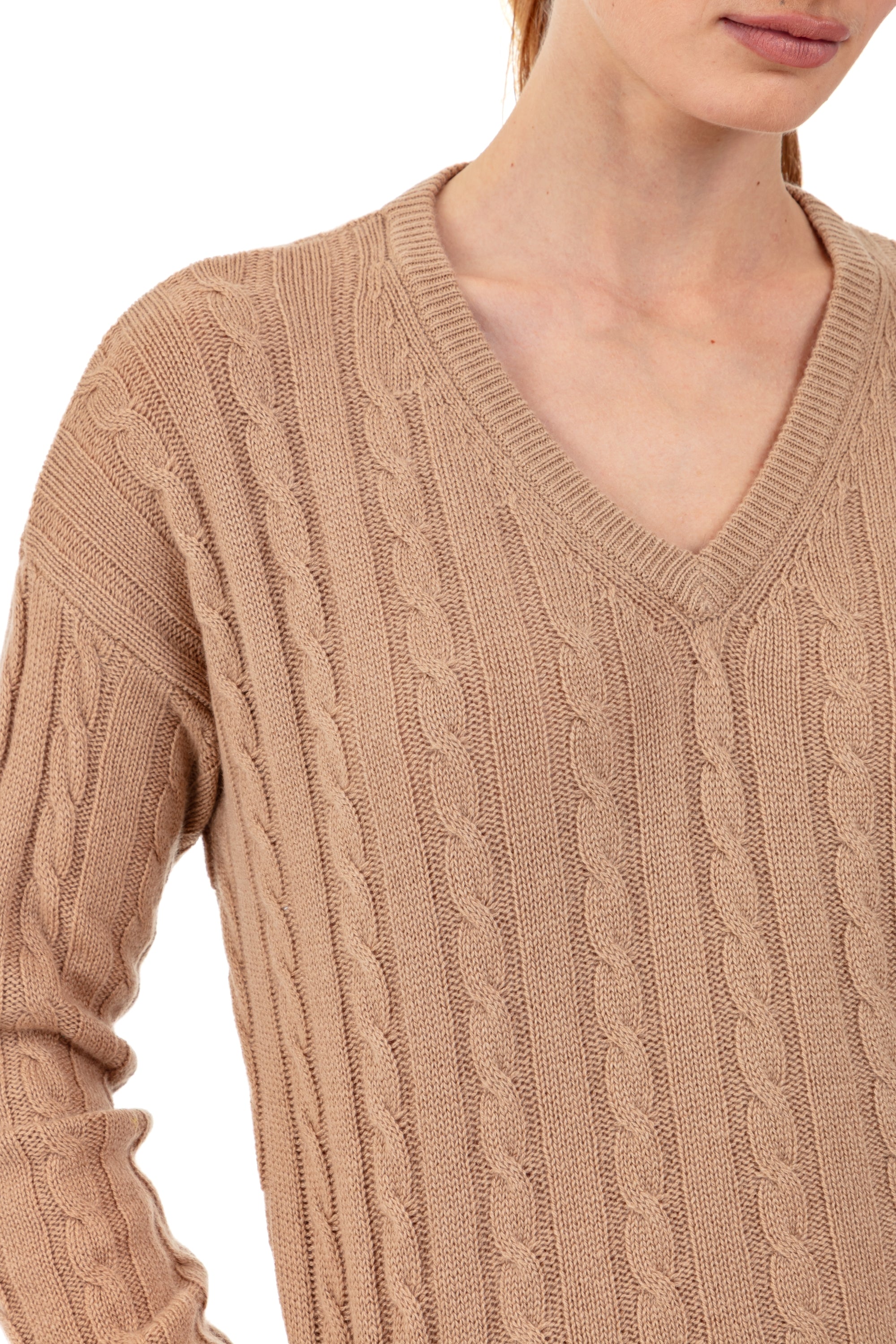 Pyla en cachemire femme - Vue 2 - camel - Mahogany