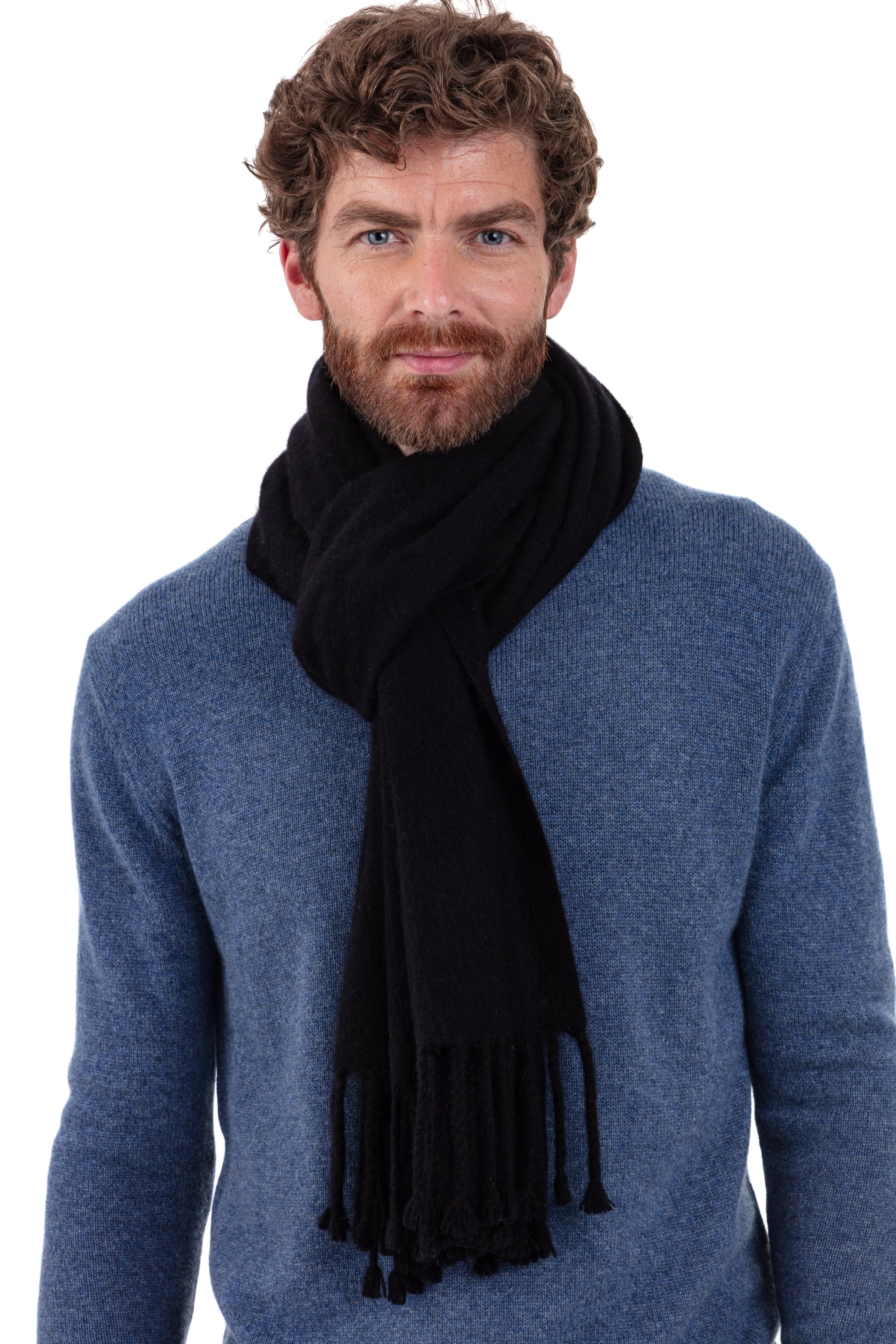 Portovecchio in mixed cashmere cocoon - black - Mahogany