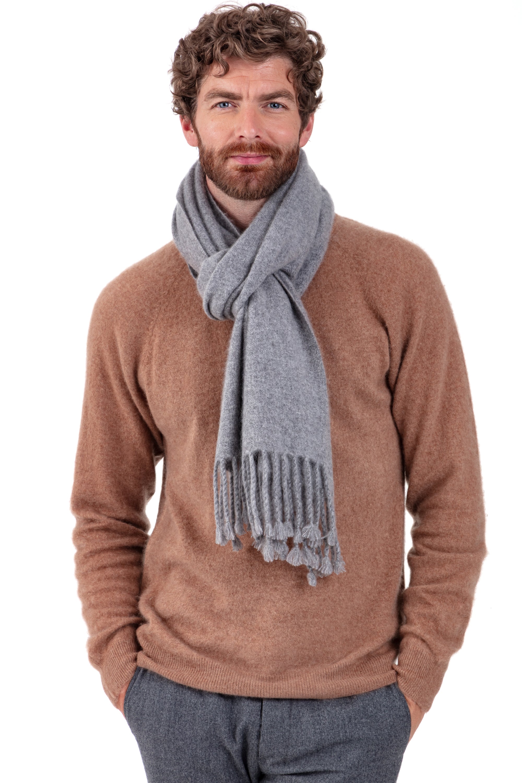 Portovecchio in mixed cashmere cocoon - grey - Mahogany