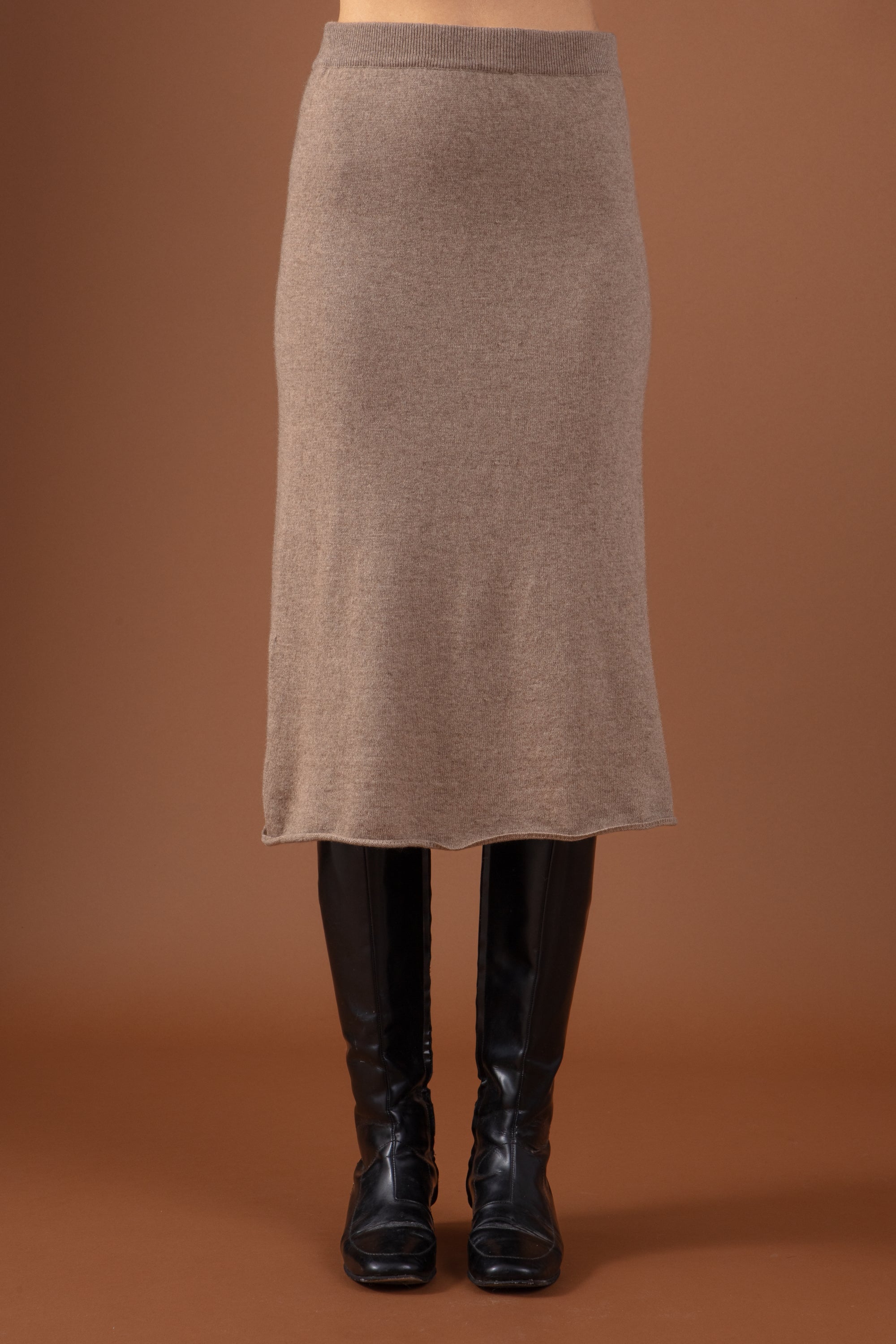 Regina cashmere women's jumper - natural brown - Mahogany