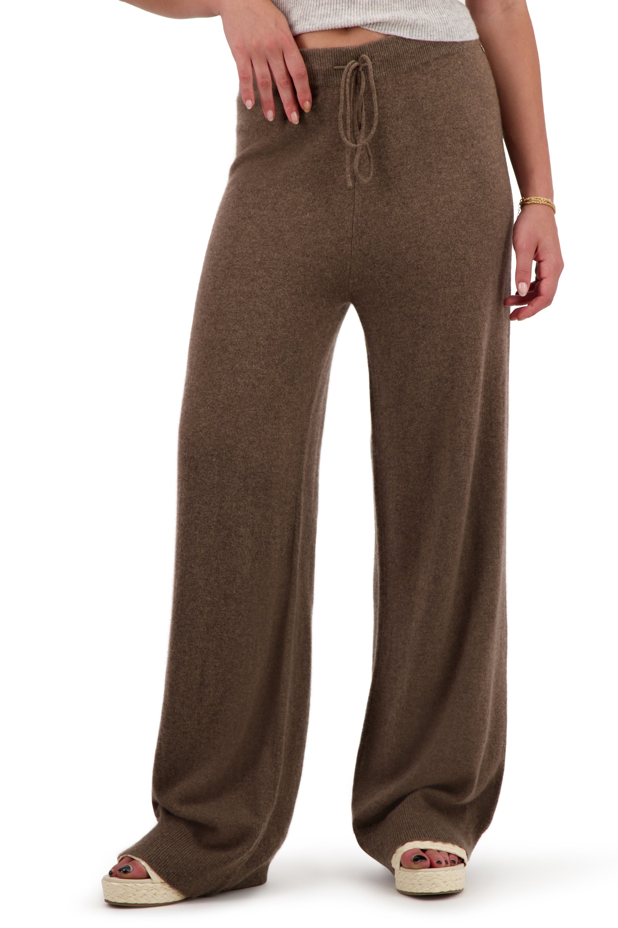 Reese women's cashmere jumper - natural dark brown - Mahogany