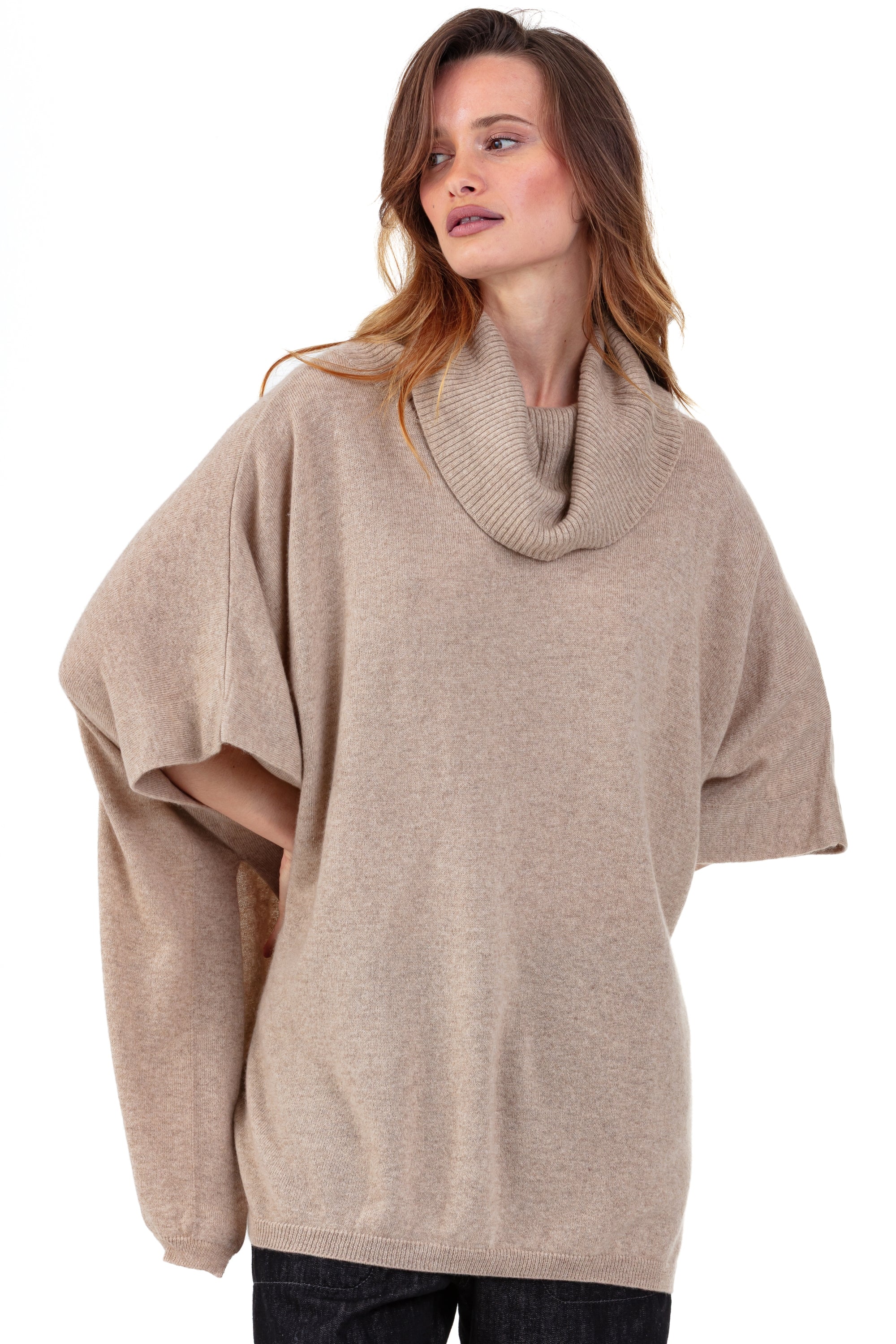 Roma in cashmere for women - natural stone - Mahogany