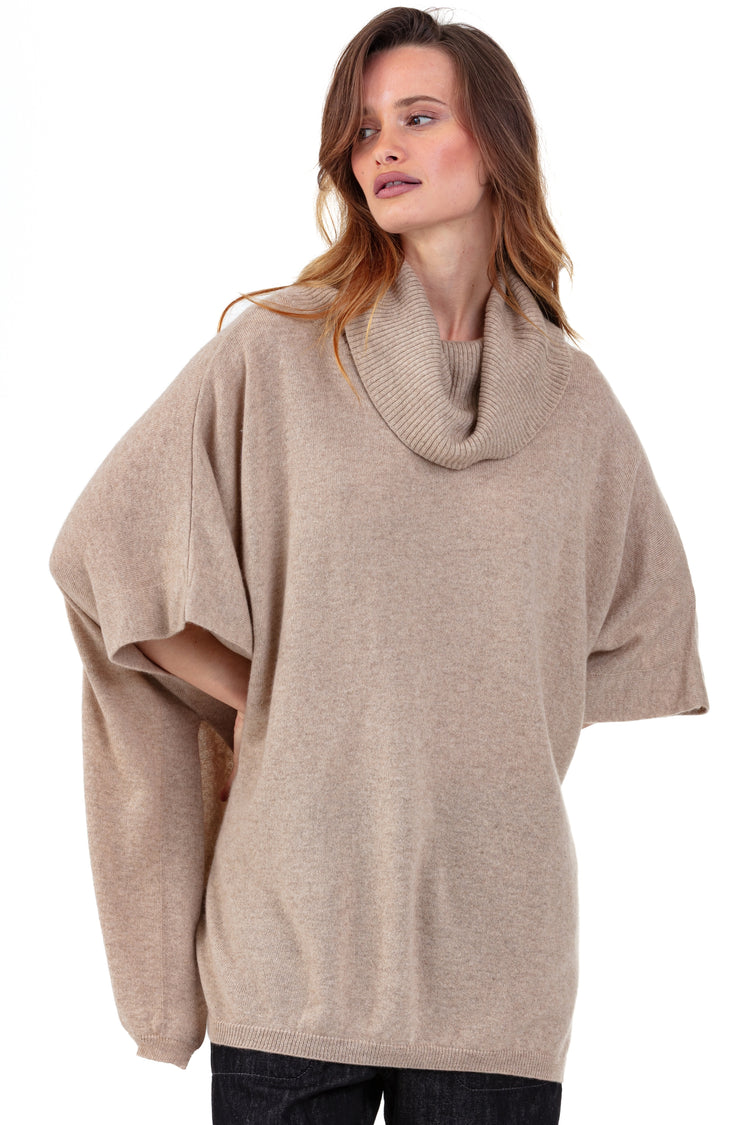 Roma in cashmere for women - natural stone - Mahogany
