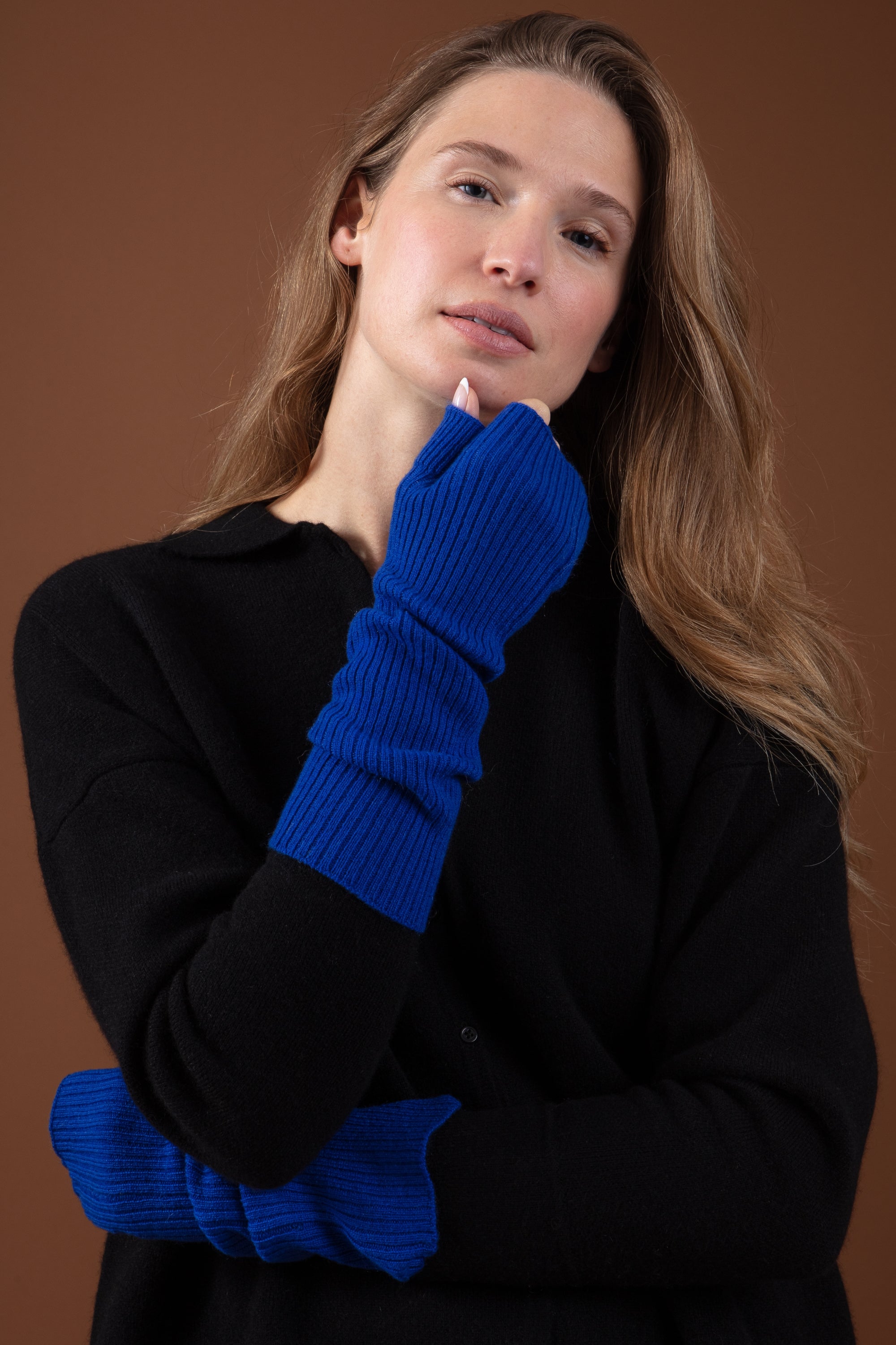 Rain women's cashmere - lapis blue - Mahogany