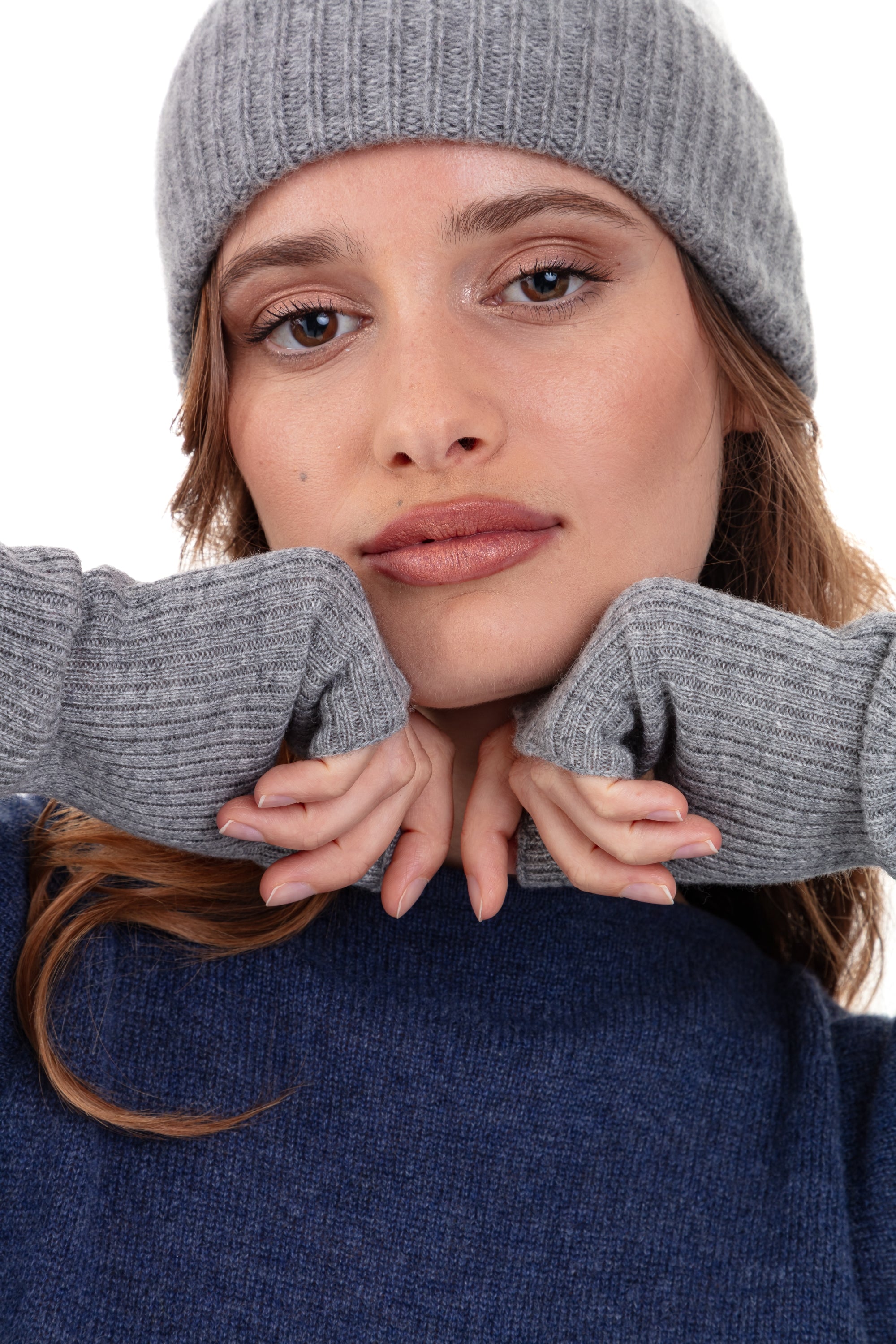 Rain women's cashmere - heather grey - Mahogany
