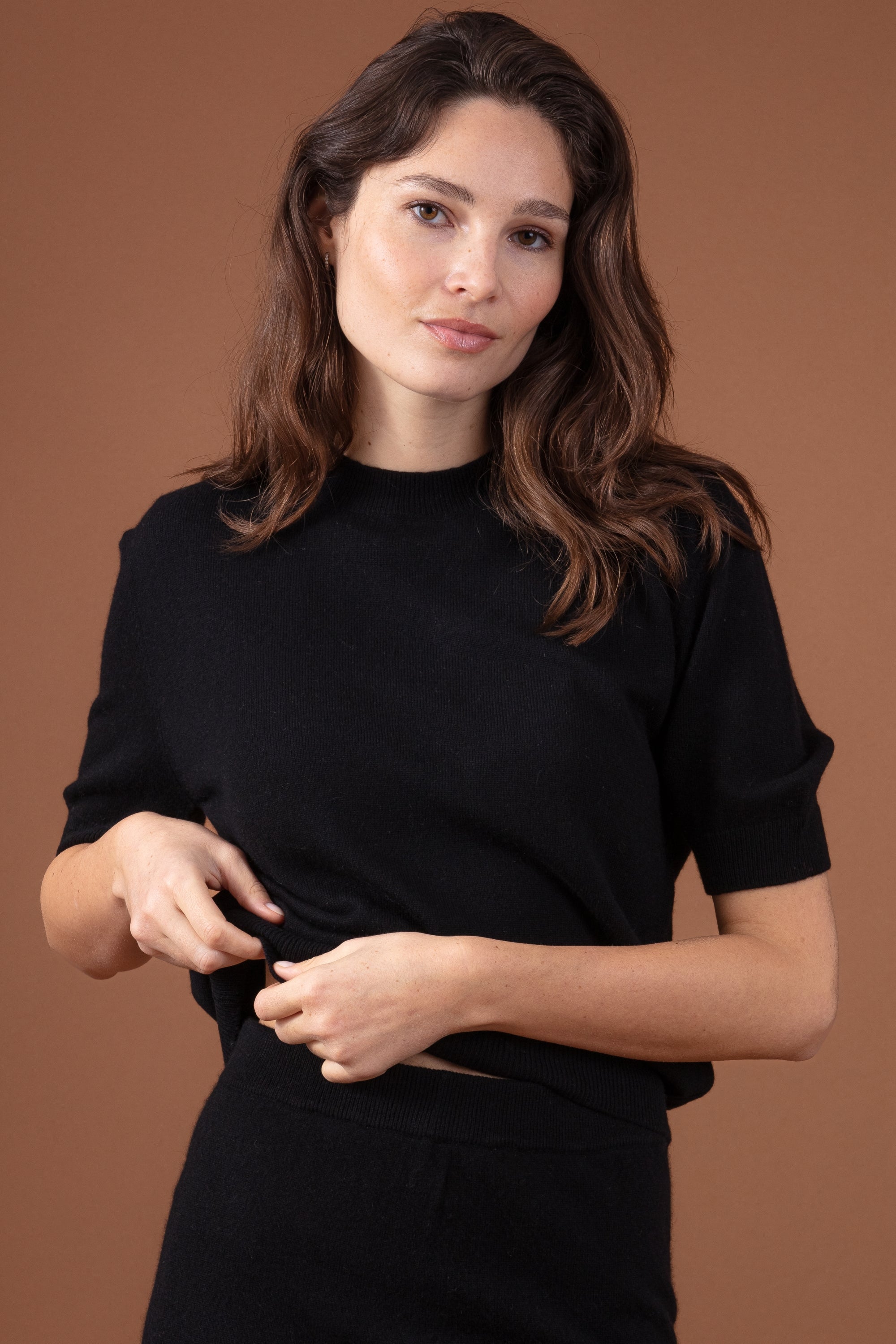 Riviera in cashmere women's - black - Mahogany