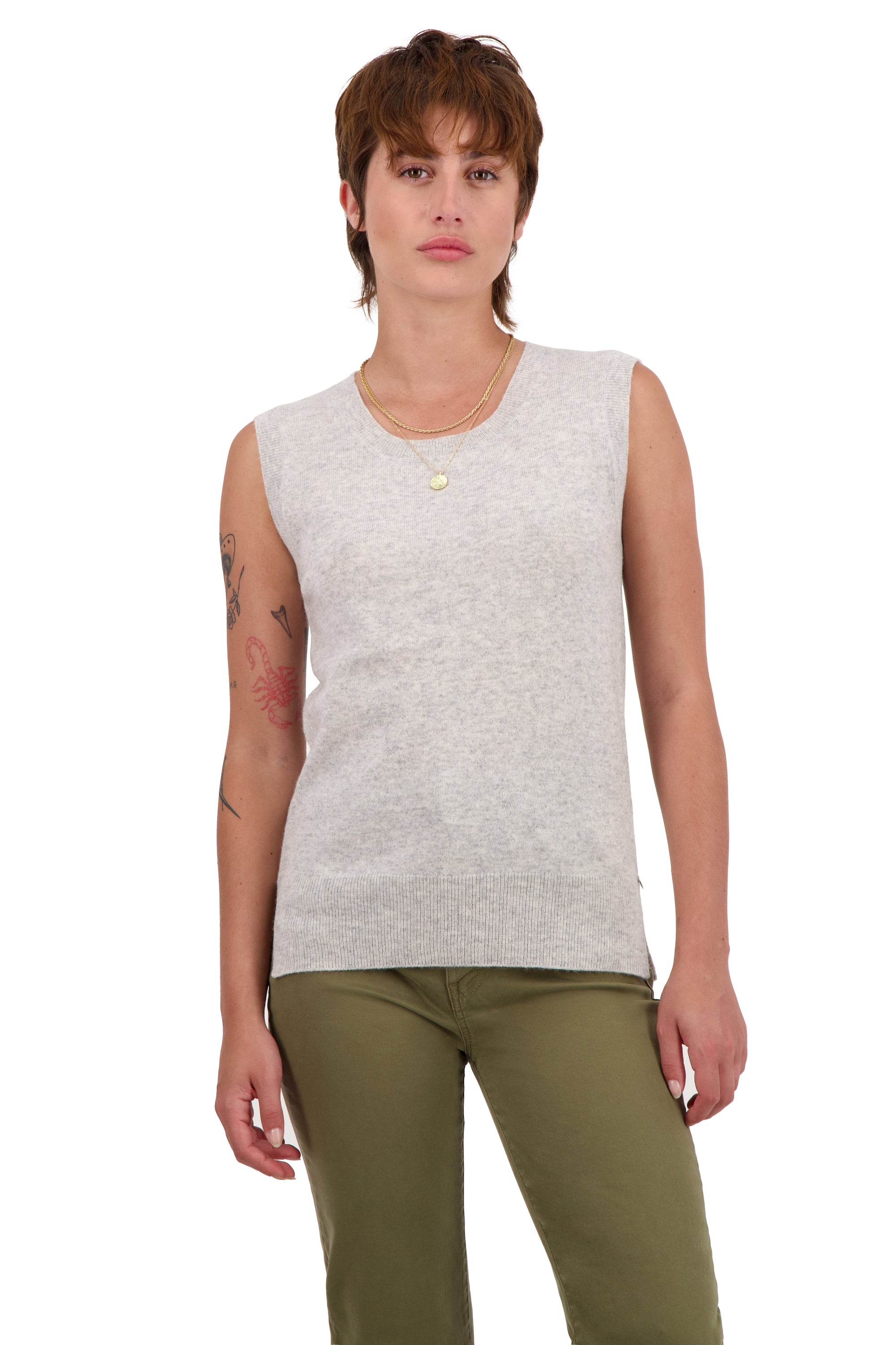 Rati women's cashmere - flannel marl - Mahogany