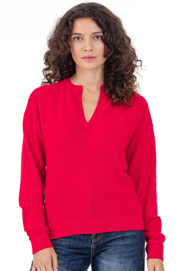 Rellule women's cashmere jumper - red - Mahogany