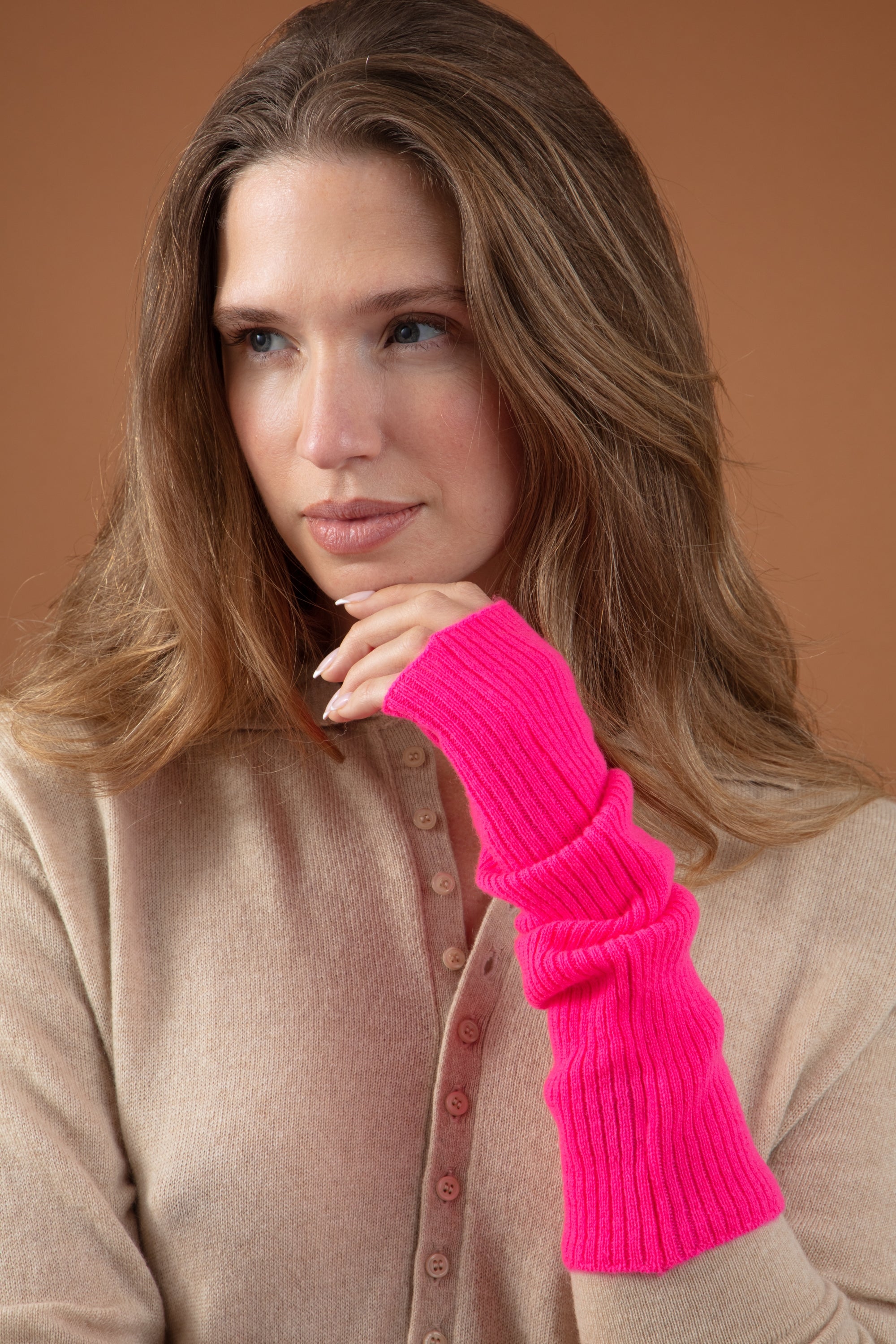 Rain women's cashmere - dayglo - Mahogany