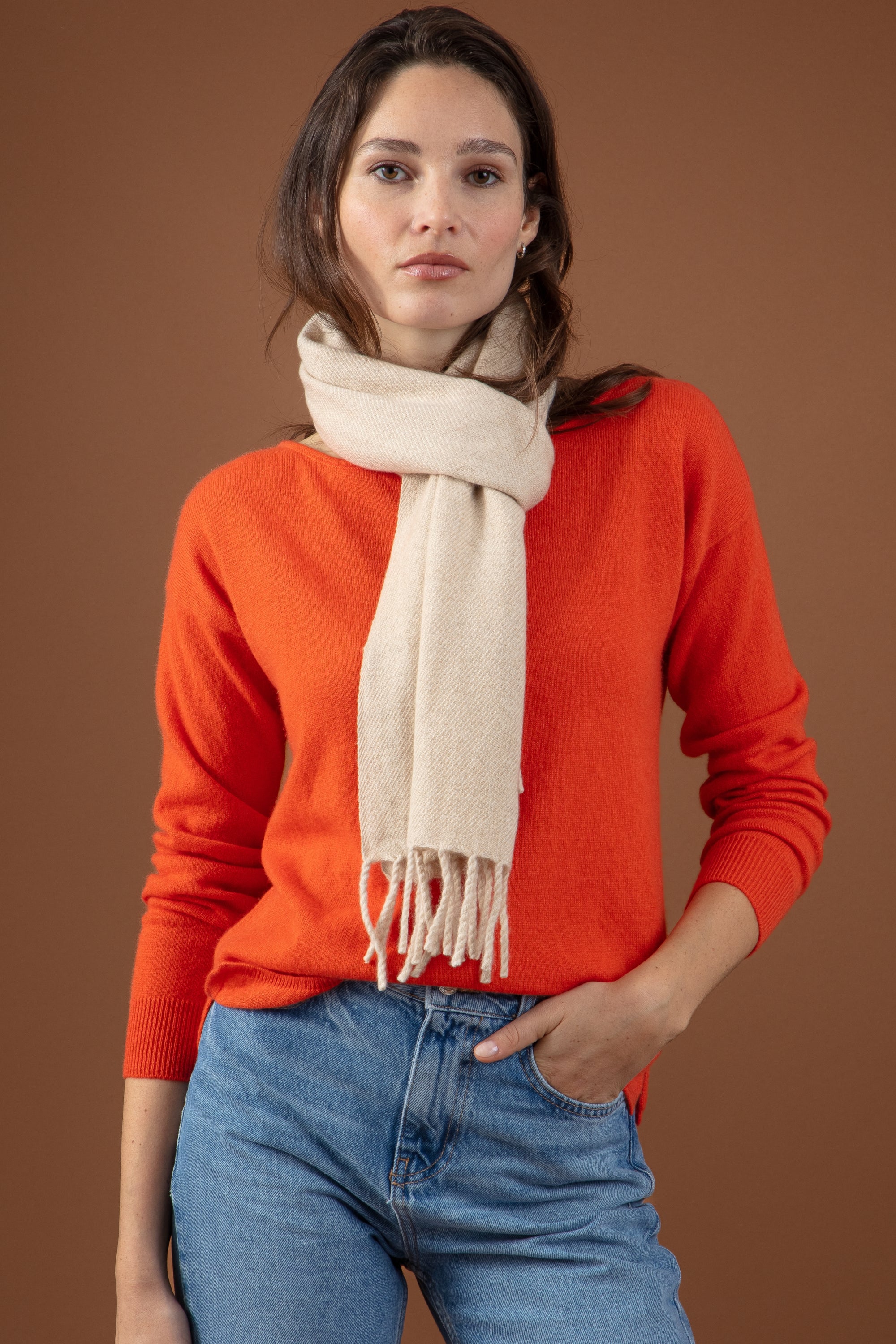 Rêve in mixed cashmere - natural beige - Mahogany