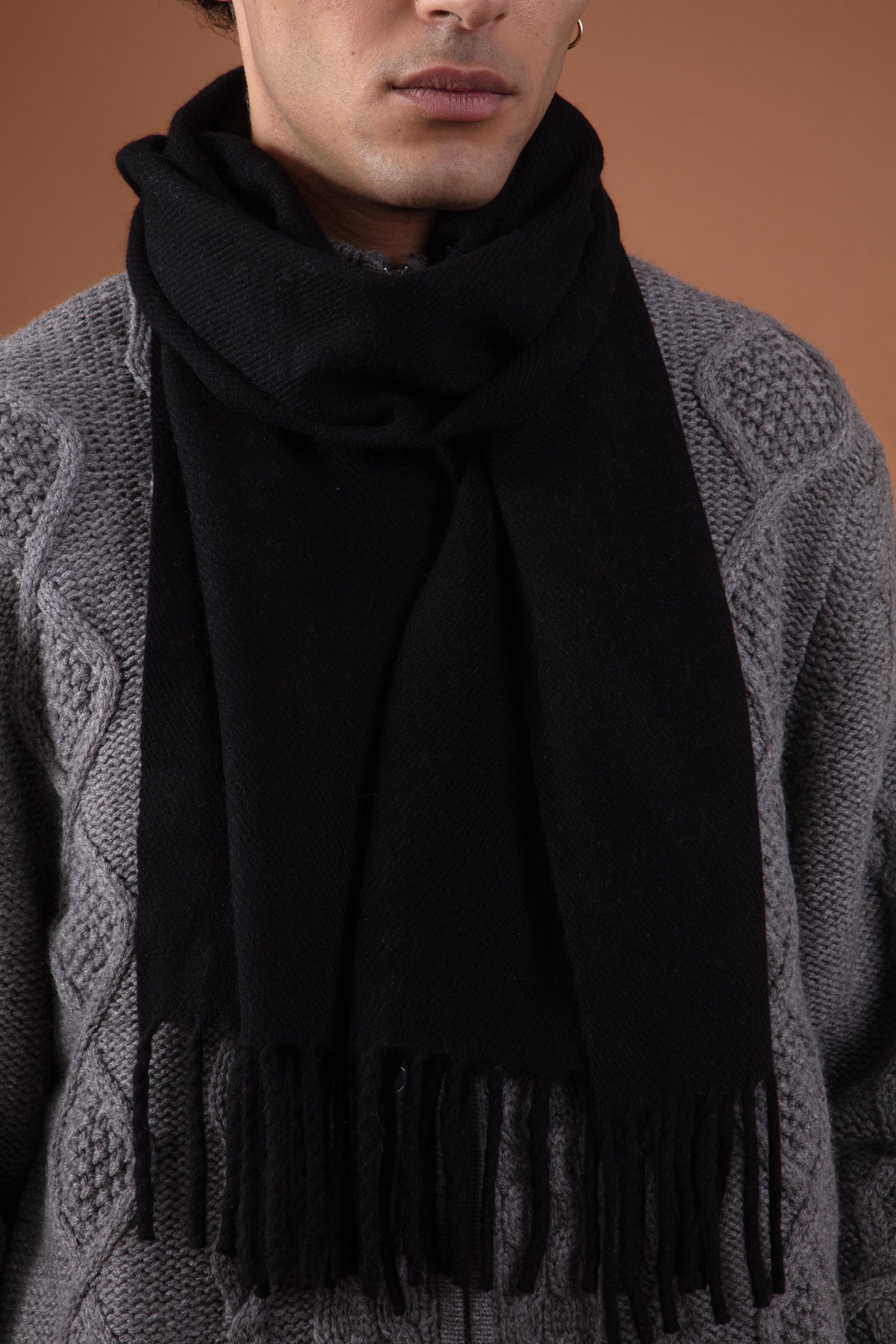 Rêve in mixed cashmere - black - Mahogany