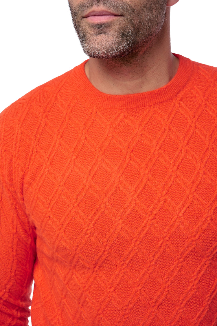 Danemark men's cashmere - View 2 - bloody orange - Mahogany